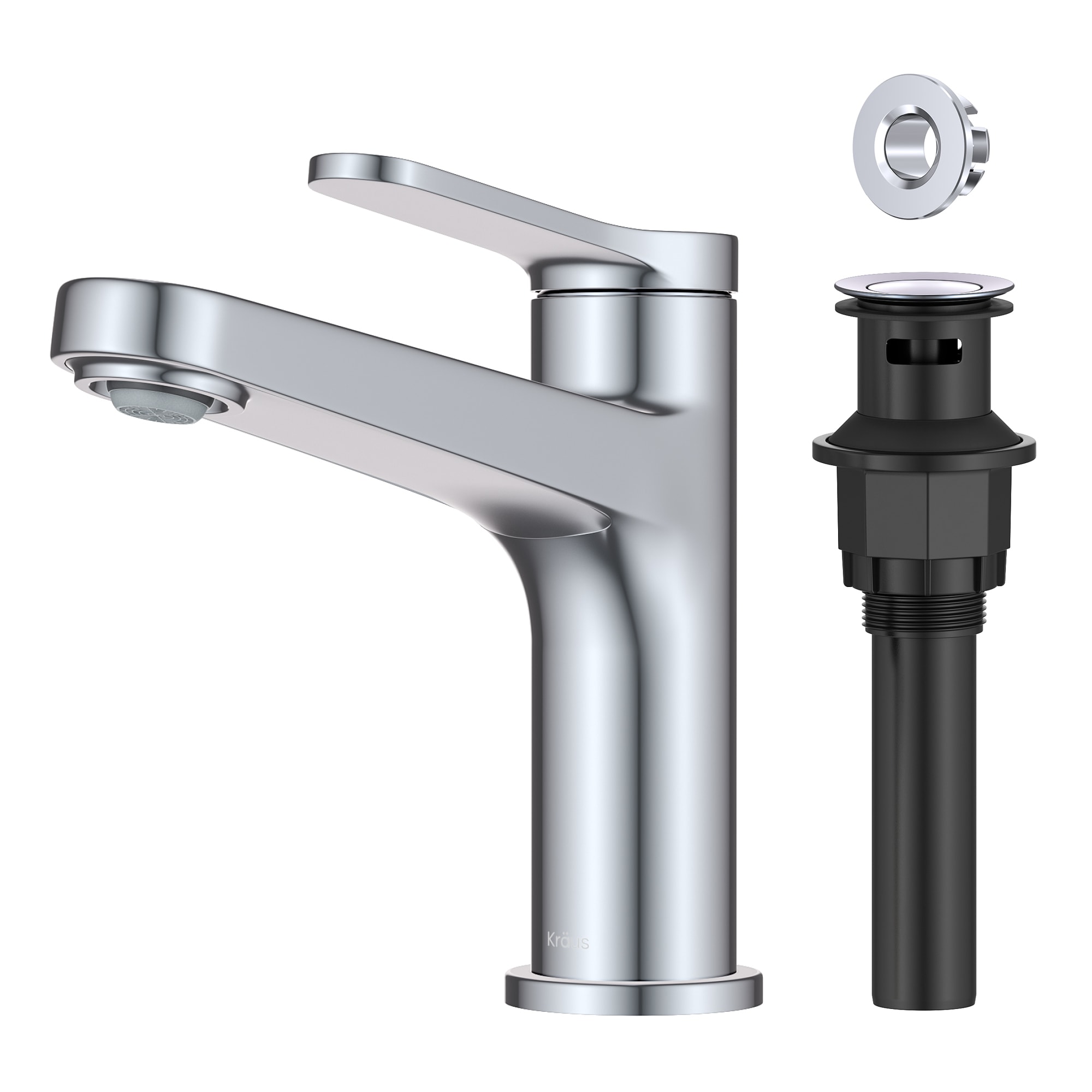 Indy Chrome Single Handle Bathroom Faucet with Pop Up Drain