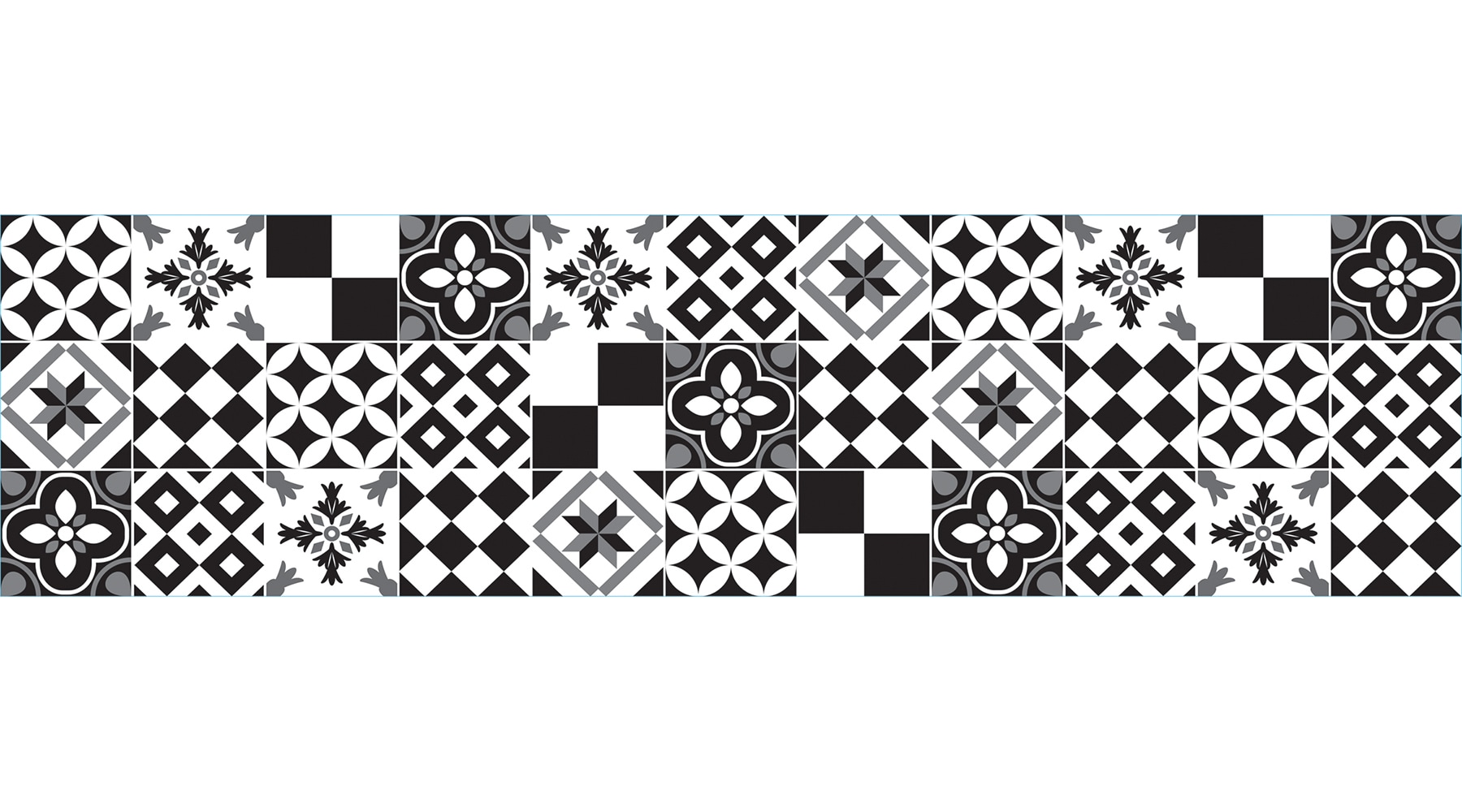 Crearreda CR-67312 17.71-Inches W x 70.8-Inches H Self-adhesive Black Geometric Wall Decal