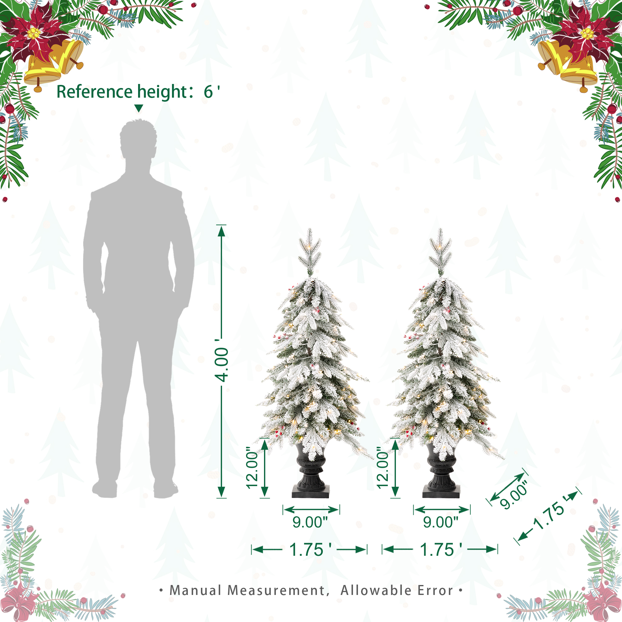 Glitzhome 2030800018 Artificial-Christmas-Trees - View #6