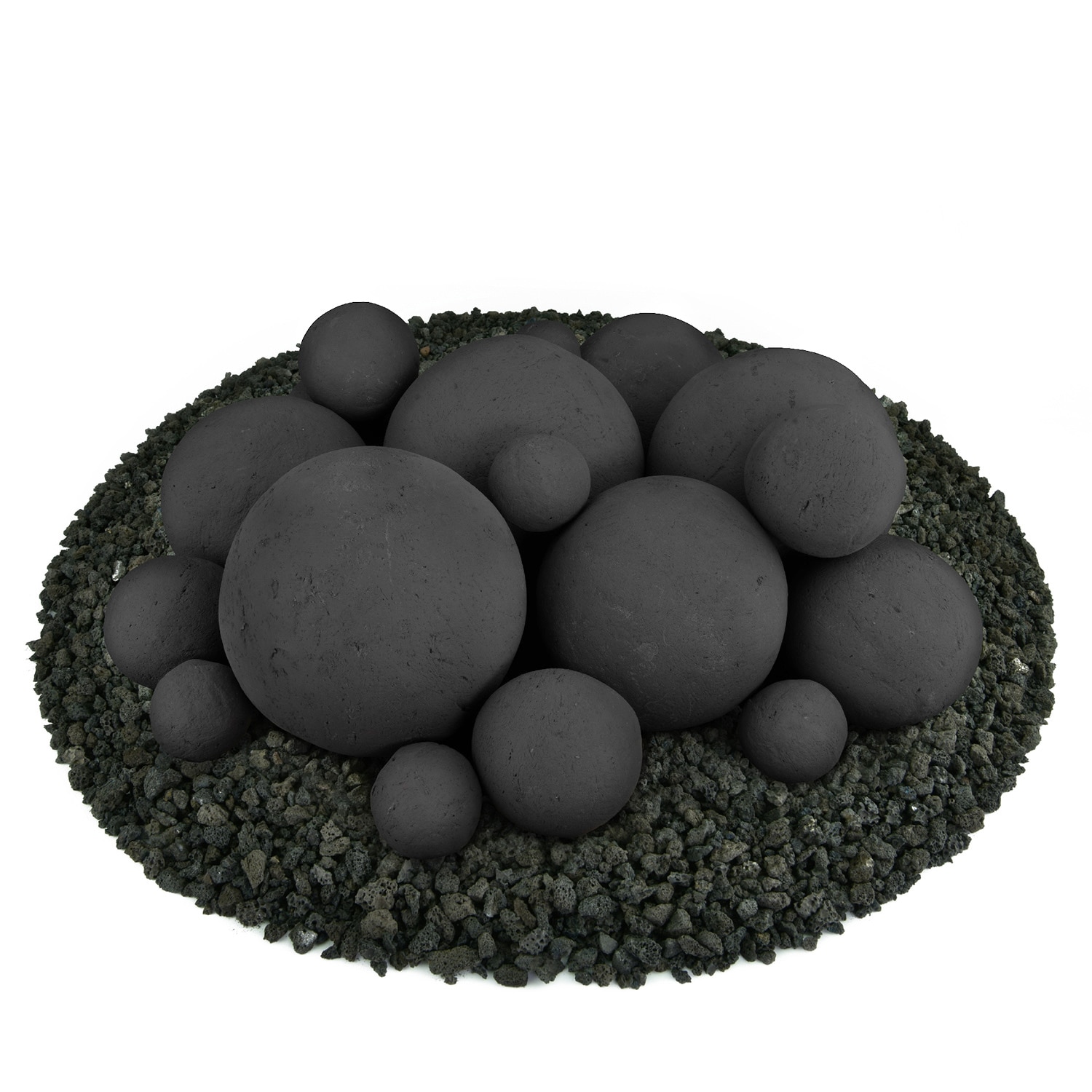 Yard Elements 01-0586 Matte Black Ceramic Fire glass