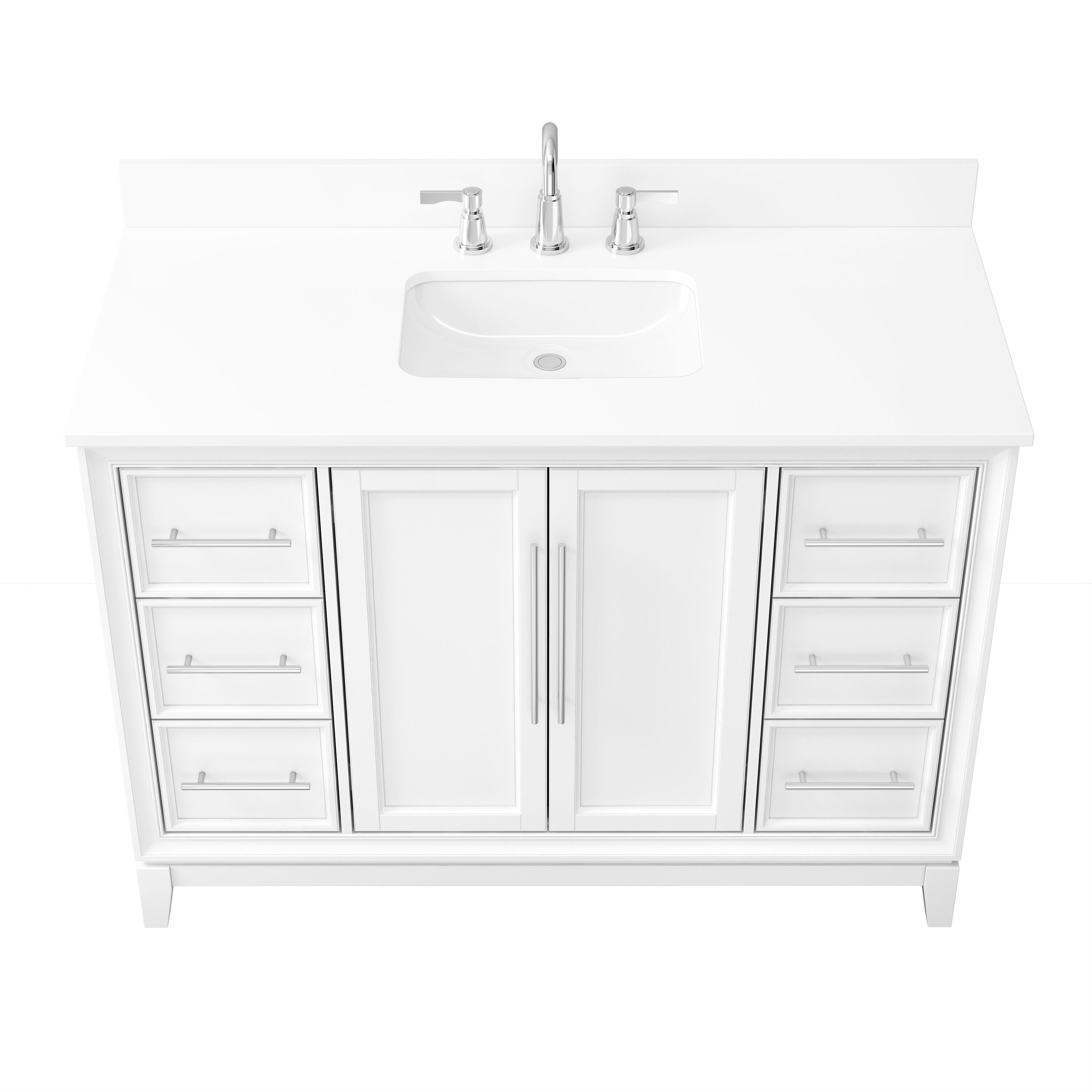 allen + roth TJ02-07V4822WH Bath-Vanity-Combo - View #4