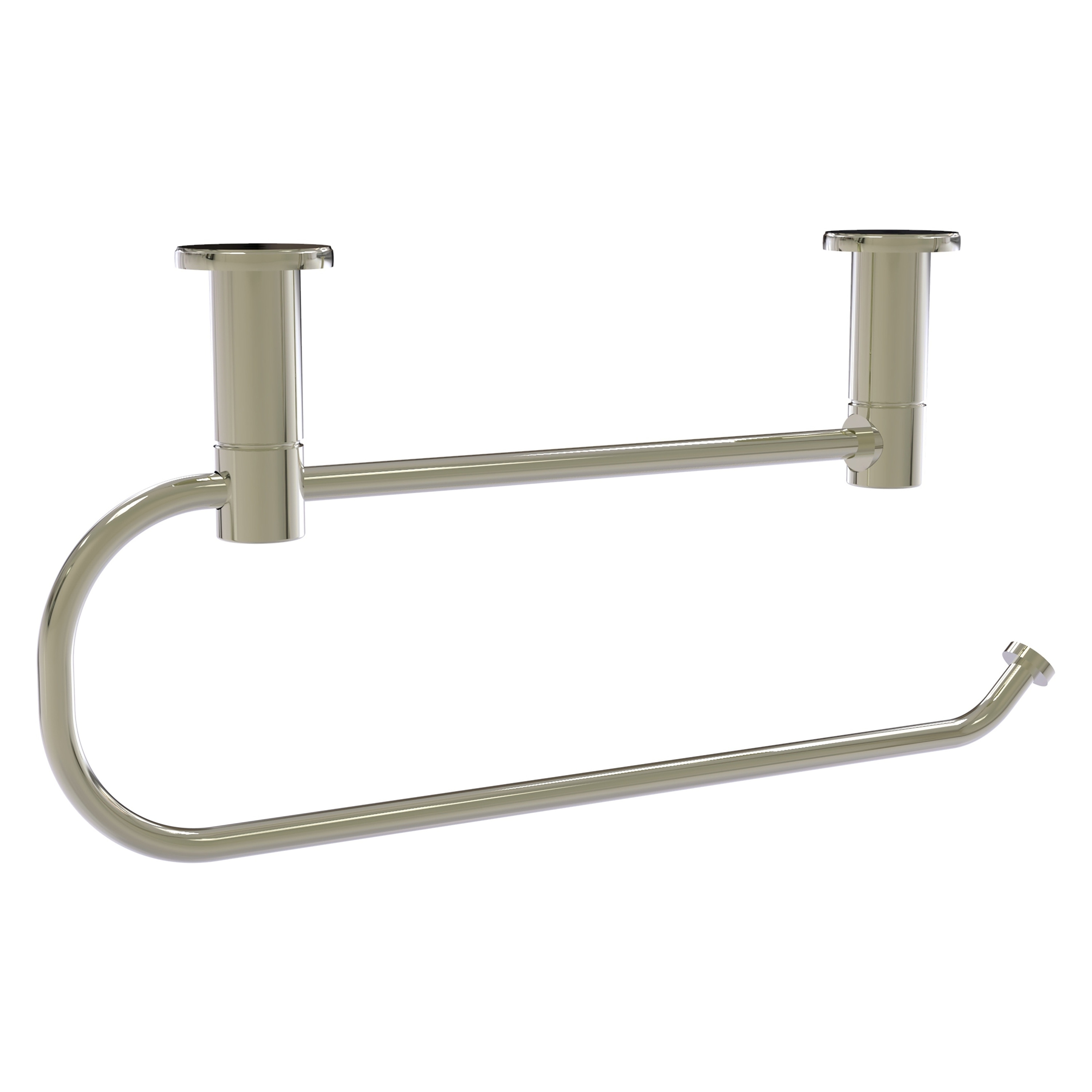 Allied Brass FR-25EC-PNI Polished Nickel Metal Undercabinet Paper towel holder