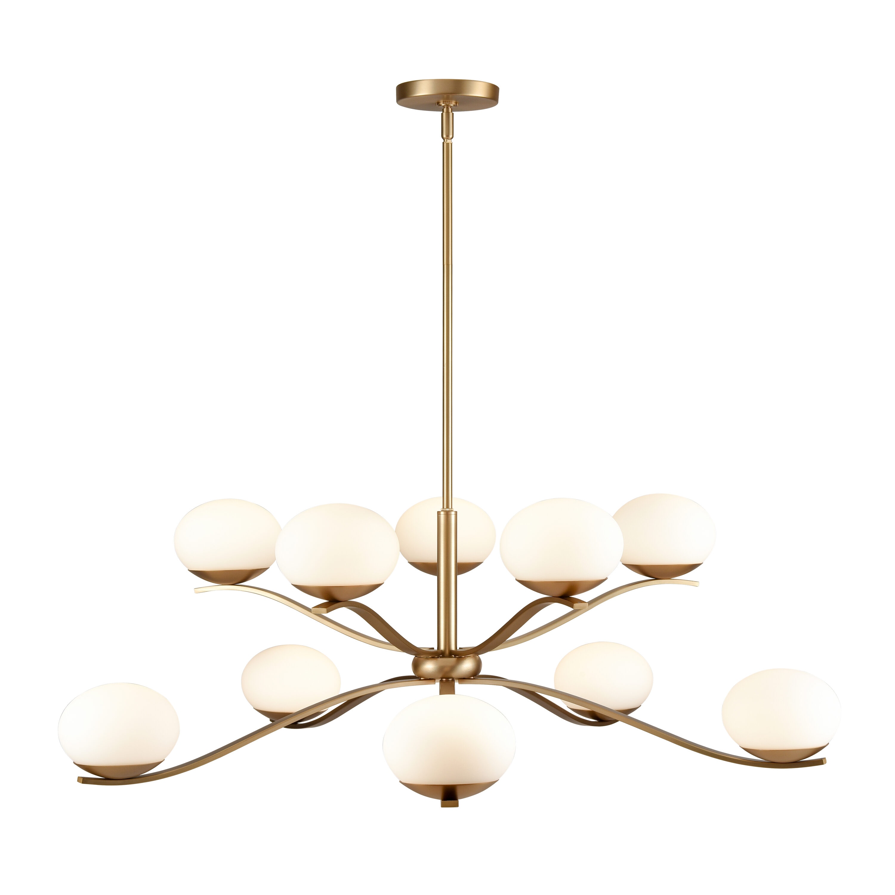 Westmore by ELK Lighting LW-202302010140 Hickory Gold Mid-century For Use in Bedrooms, Dining Rooms, Foyers, Living Rooms Chandelier