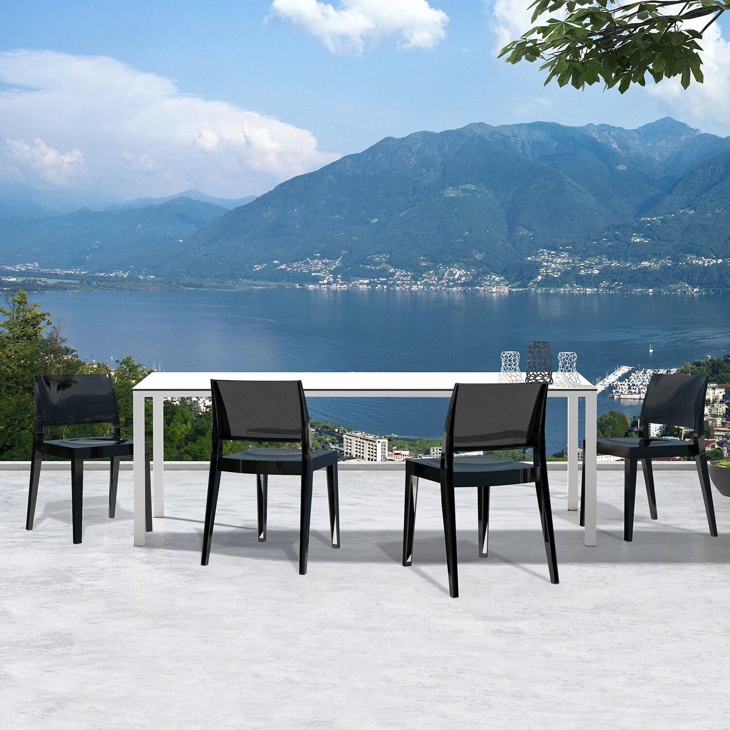 World Rug Gallery GY8057BLACK2 Patio-Chairs - View #3