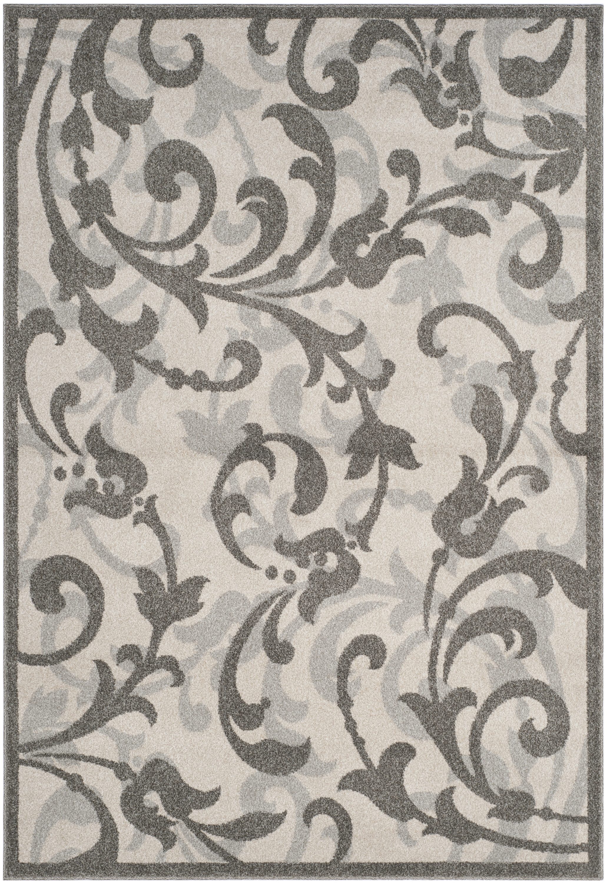 Safavieh AMT428K-5 Amherst Sophia 5 x 8 (ft) Loomed Synthetic Ivory/Gray Rectangular Indoor Abstract Farmhouse/Cottage Area rug