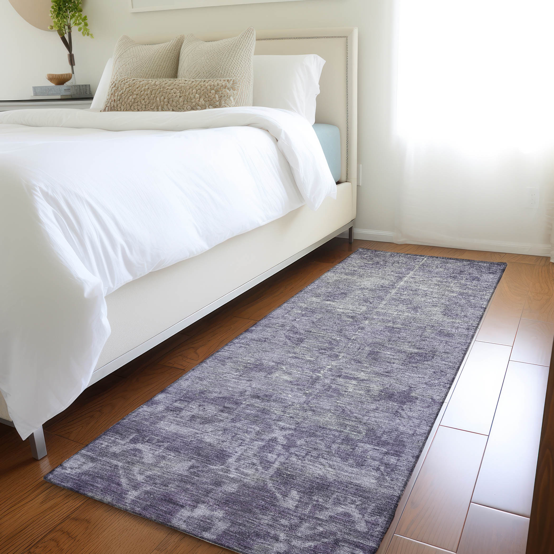 Addison Rugs ACN1228PP2X8 Chantille ACN1228PP 2 x 7 (ft) Polyester Purple Rectangular Indoor/Outdoor Geometric Machine washable Runner rug