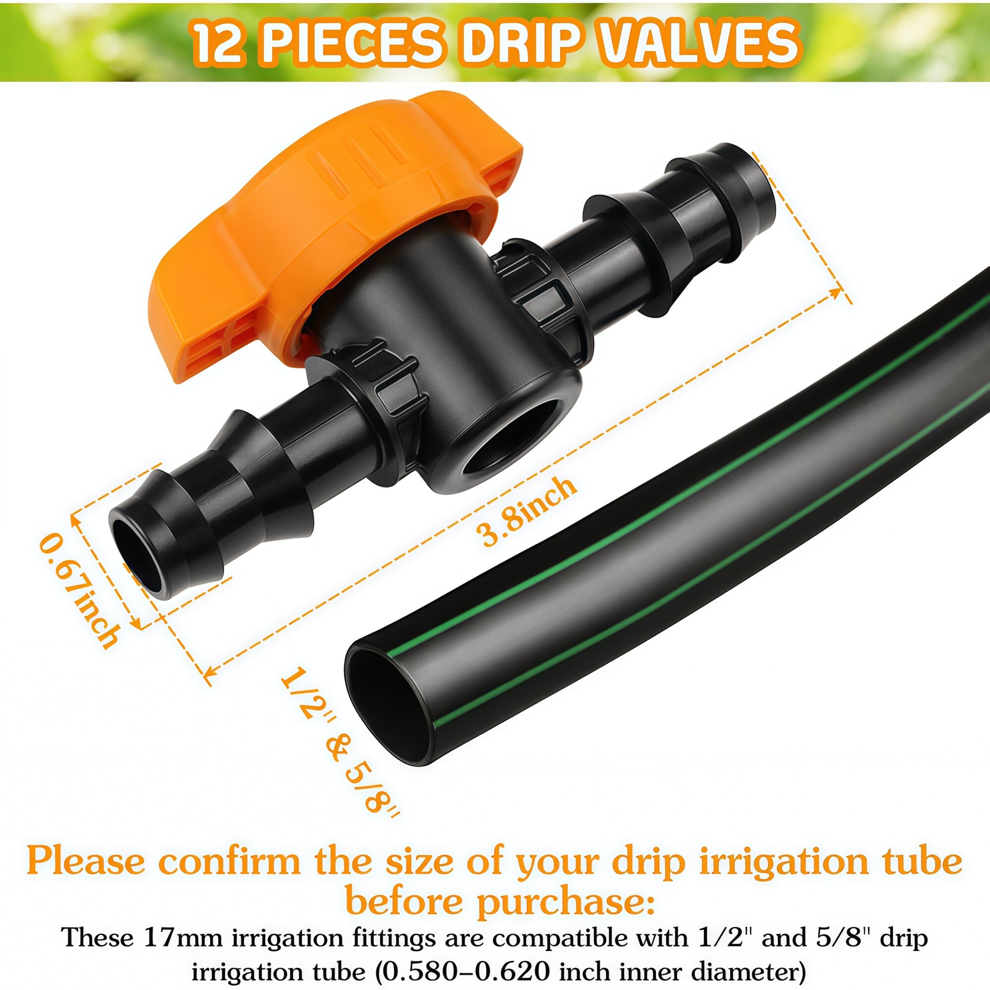 Numhew 1in L 1in W 1in H 12-Pack Barbed 0.5in Inlet 0.5in Outlet ...