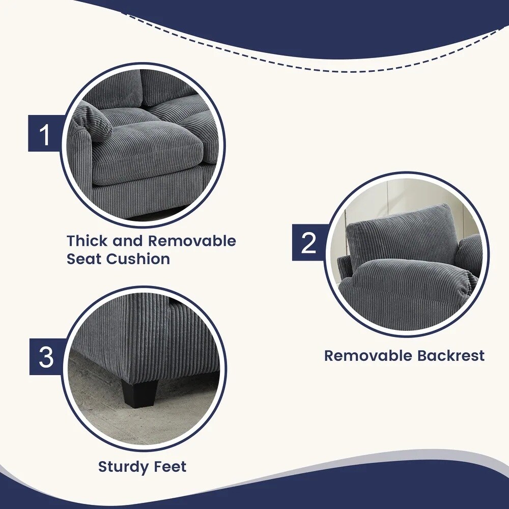 VOUA SAF-DXGQQ-DG Sofas-Loveseats - View #3