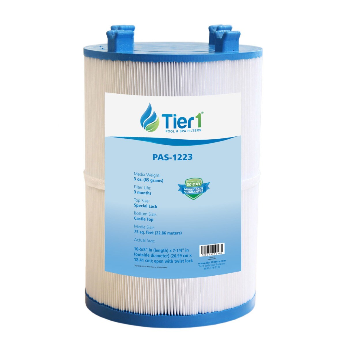 Tier1 PAS 1223 WAND BRUSH 1561-00 75-sq ft Cartridge Pool Filter