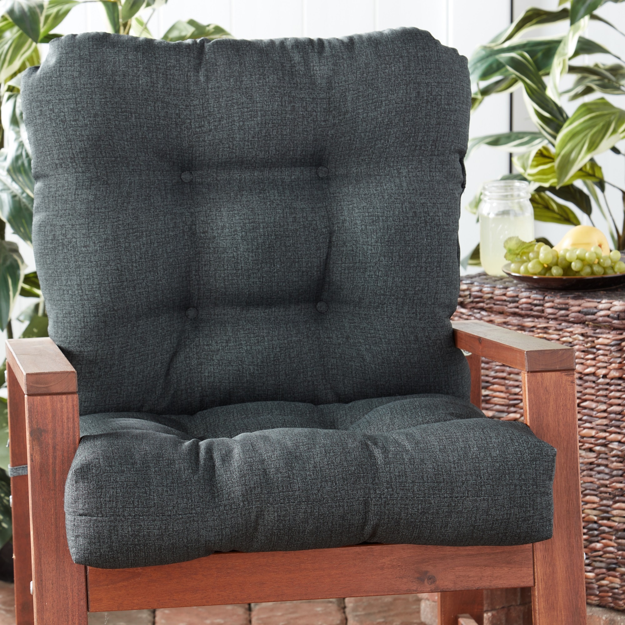 Greendale Home Fashions OC5815-CARBON Patio-Furniture-Cushions - View #7