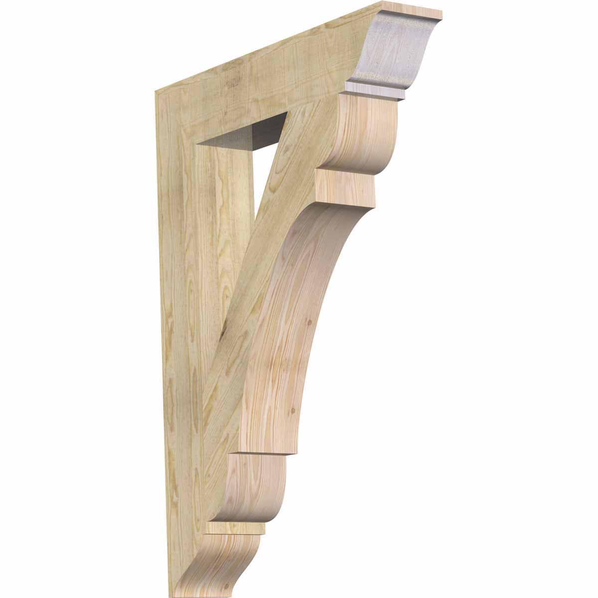 Ekena Millwork BKT06X32X44OLY01RDF Olympic traditional rough sawn 6-in x 32-in x 44-in Douglas fir Brown Wood Standard bracket