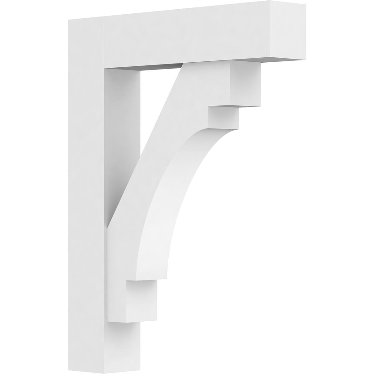 Ekena Millwork BKTP03X18X24MRC05 Standard MercedGrade 3-in x 18-in x 24-in Off-white PVC Standard bracket