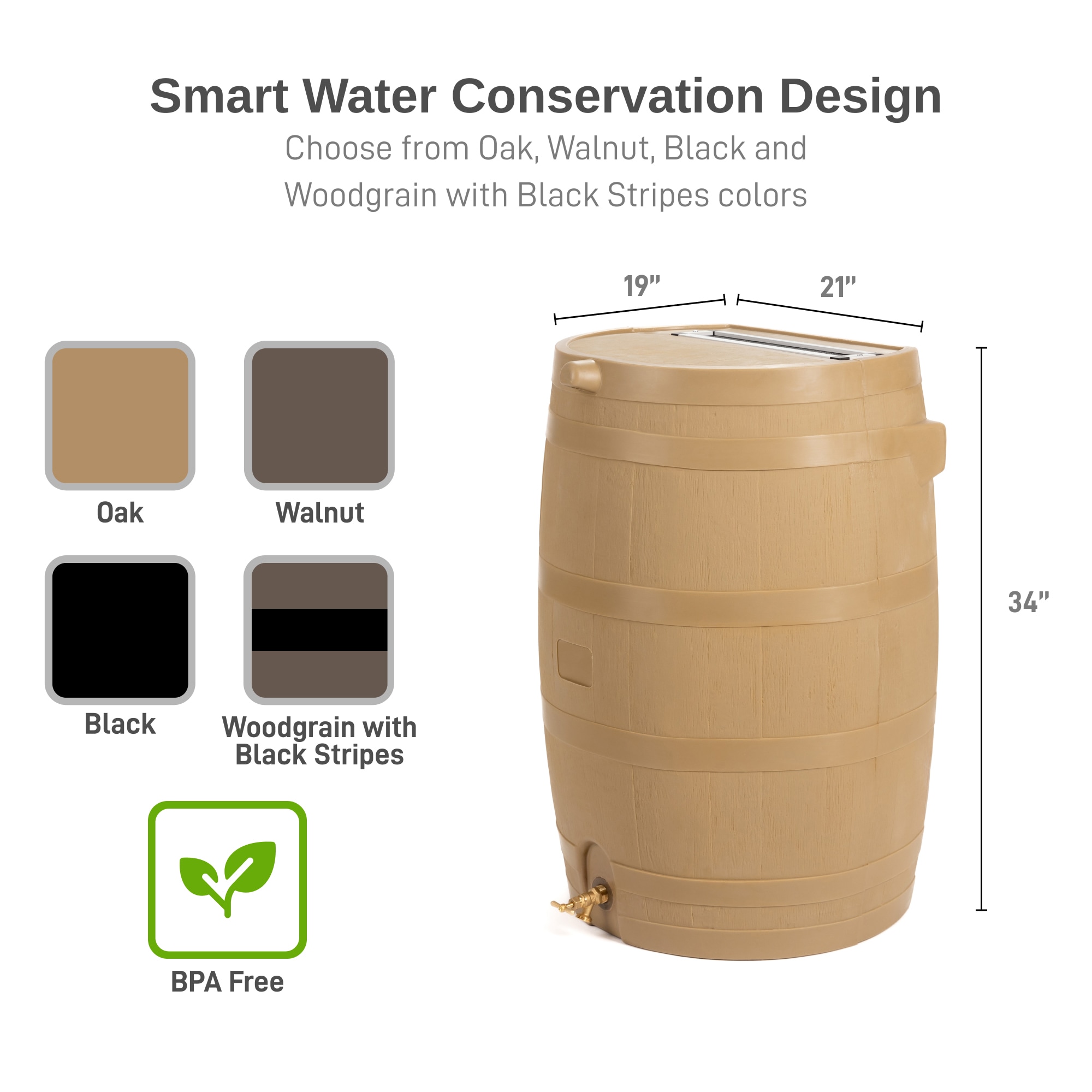 RTS Home Accents 551000100A5481 Rain-Barrels - View #3