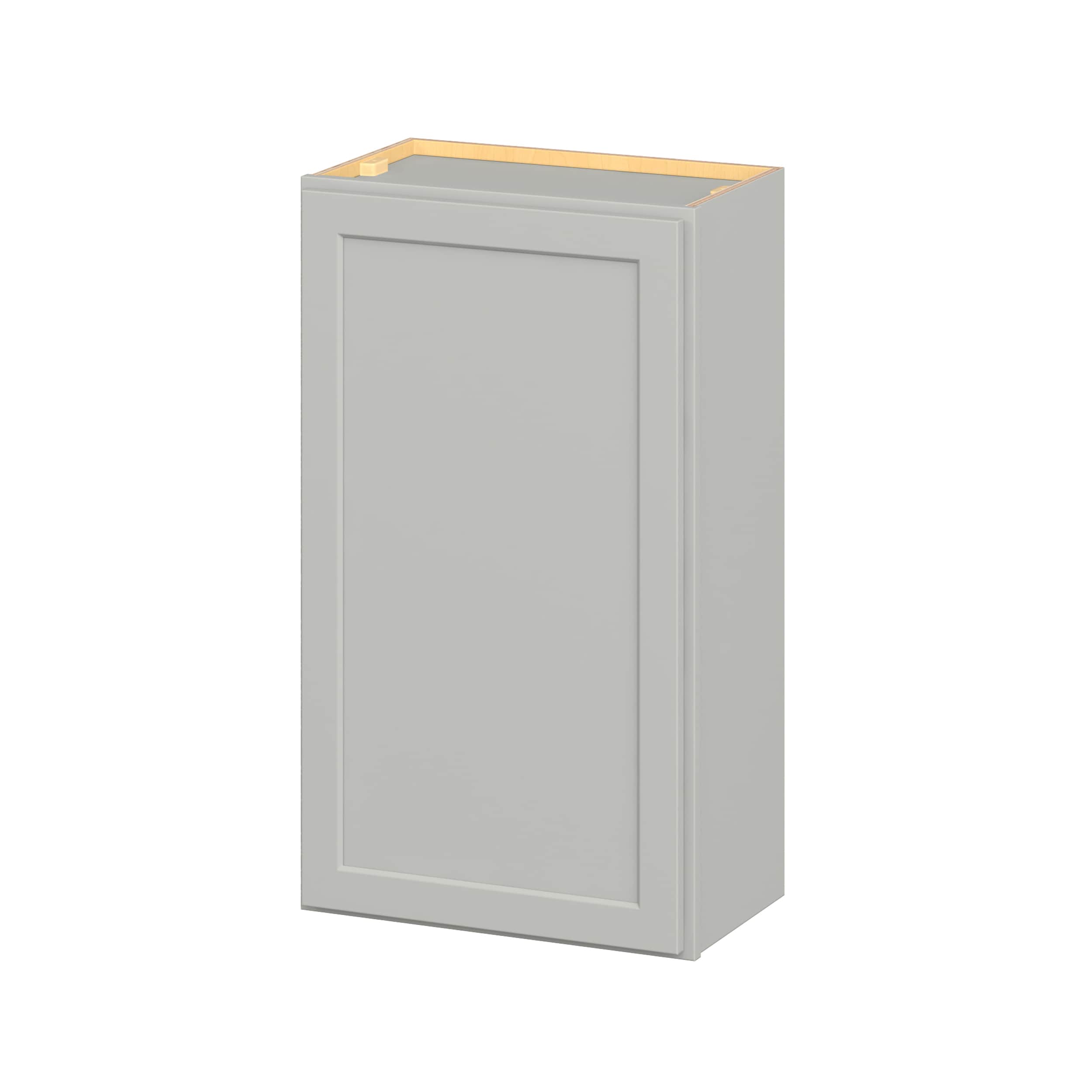 Hugo&Borg W2136(L/R)-JA PRO Jasper 21-in W x 36-in H x 12-in D Whisper Gray Wall Ready to assemble Plywood Cabinet (Flat Panel Shaker)