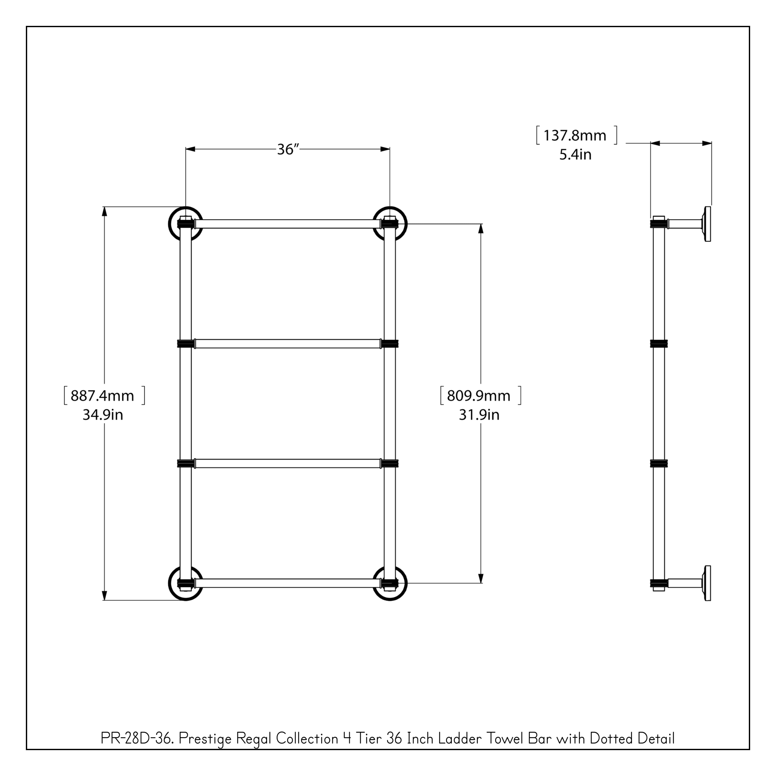 Allied Brass Prestige Regal Antique Brass Wall Mounted 36-in Towel Bar with  Integrated Hooks