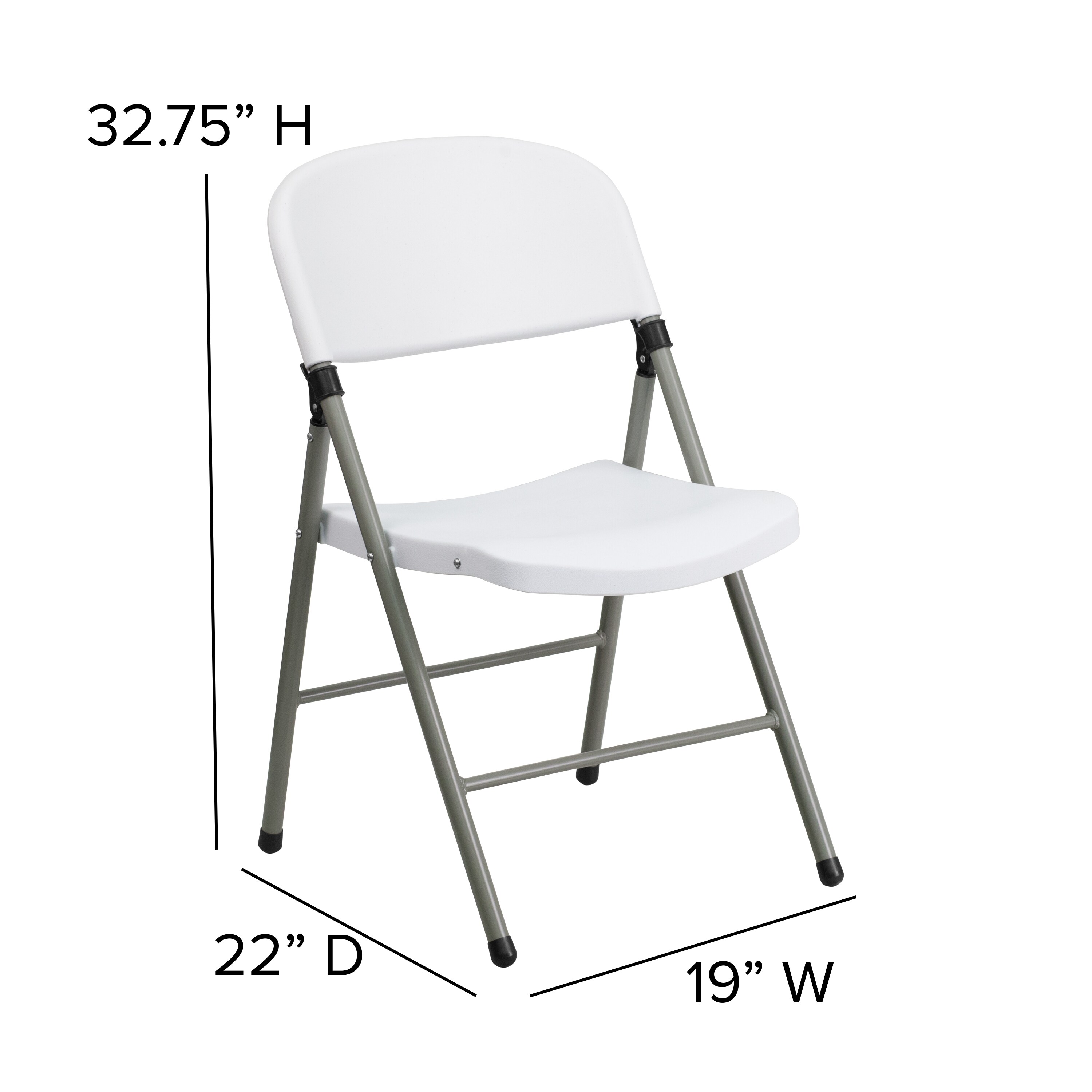 Heavy duty white folding clearance chairs