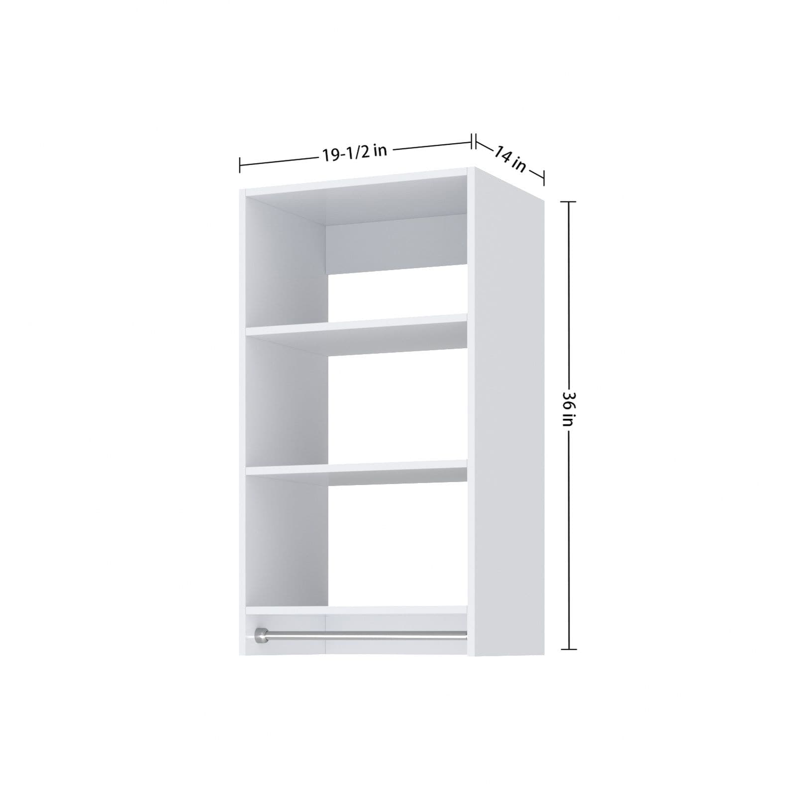HomLux BD-CCW3S1H19H Wood-Closet-Shelves - View #4