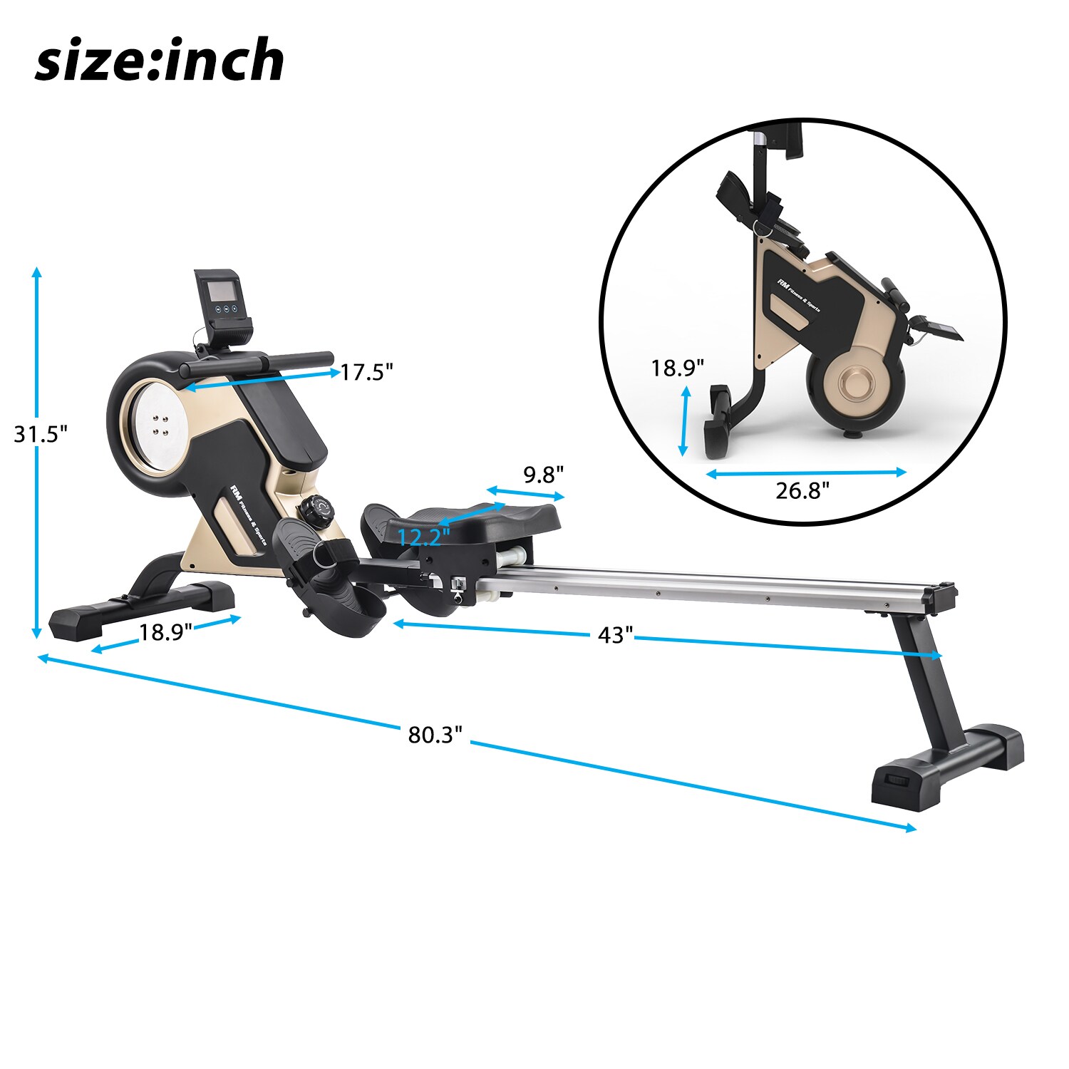 CASAINC GT-MS192848AAA Rowing-Machines - View #6