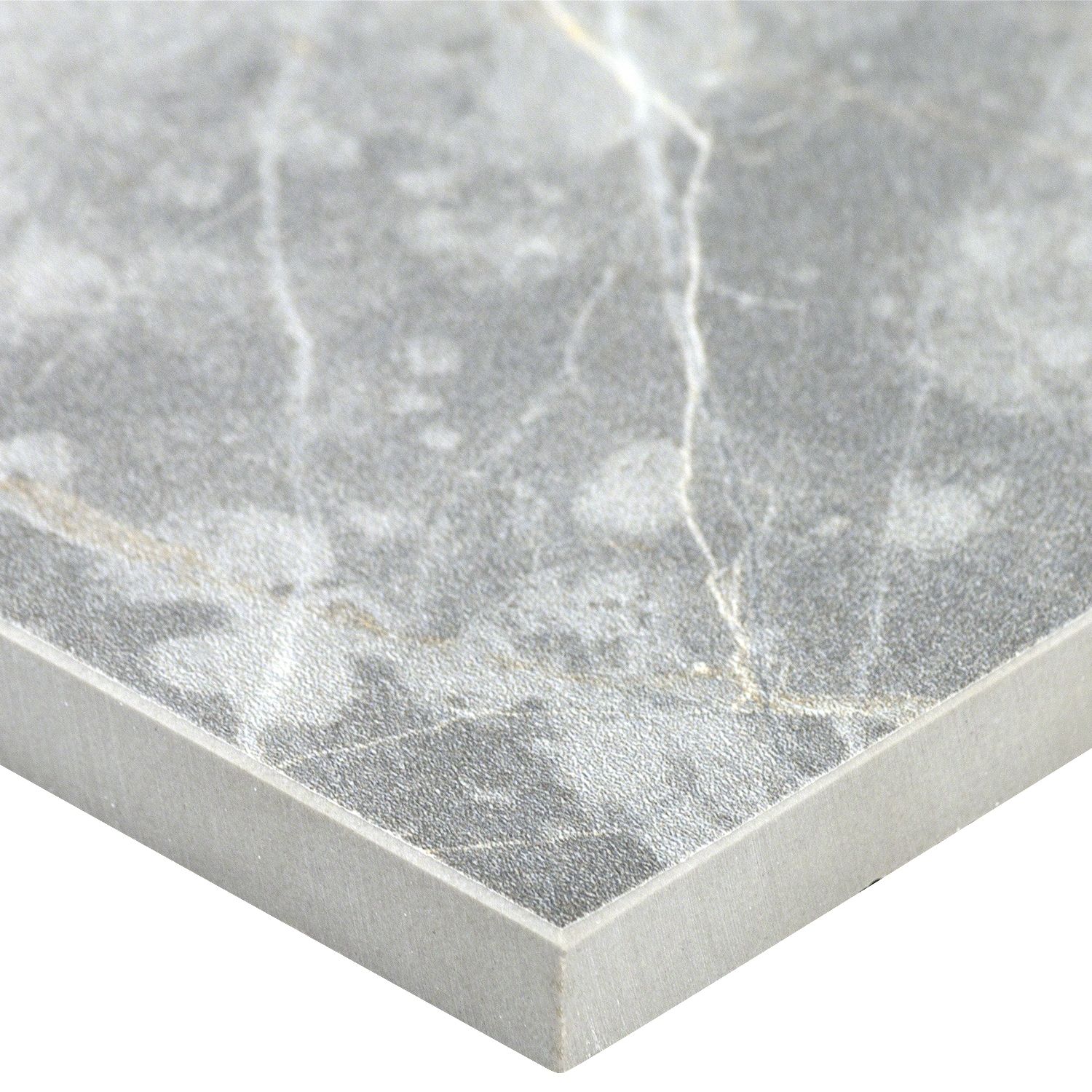 Grace Polished Gray Porcelain Marble Look Large Format Tile