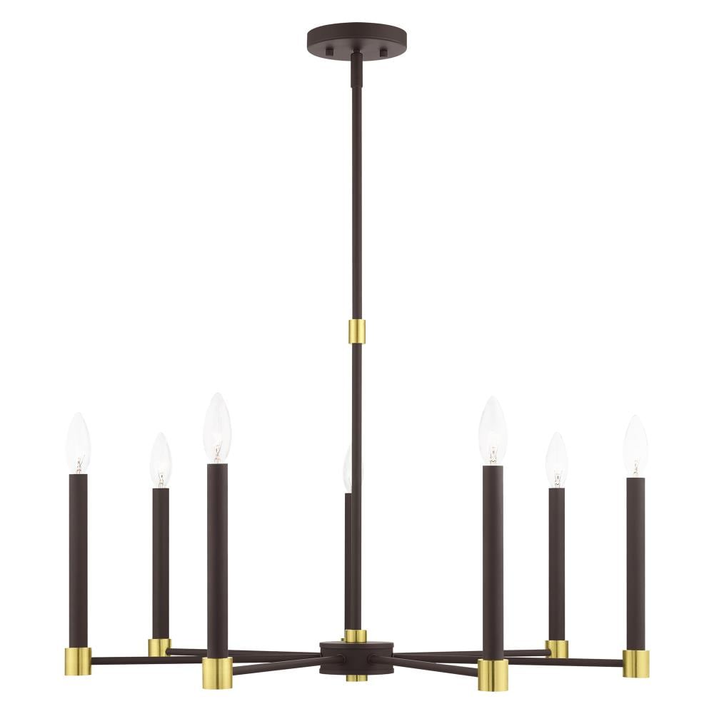 Livex Lighting 46887-07 Karlstad 7 -Light Matte Bronze Modern/contemporary For Use in Bathrooms, Bedrooms, Dining Rooms, Foyers, Kitchens, Living Rooms Chandelier