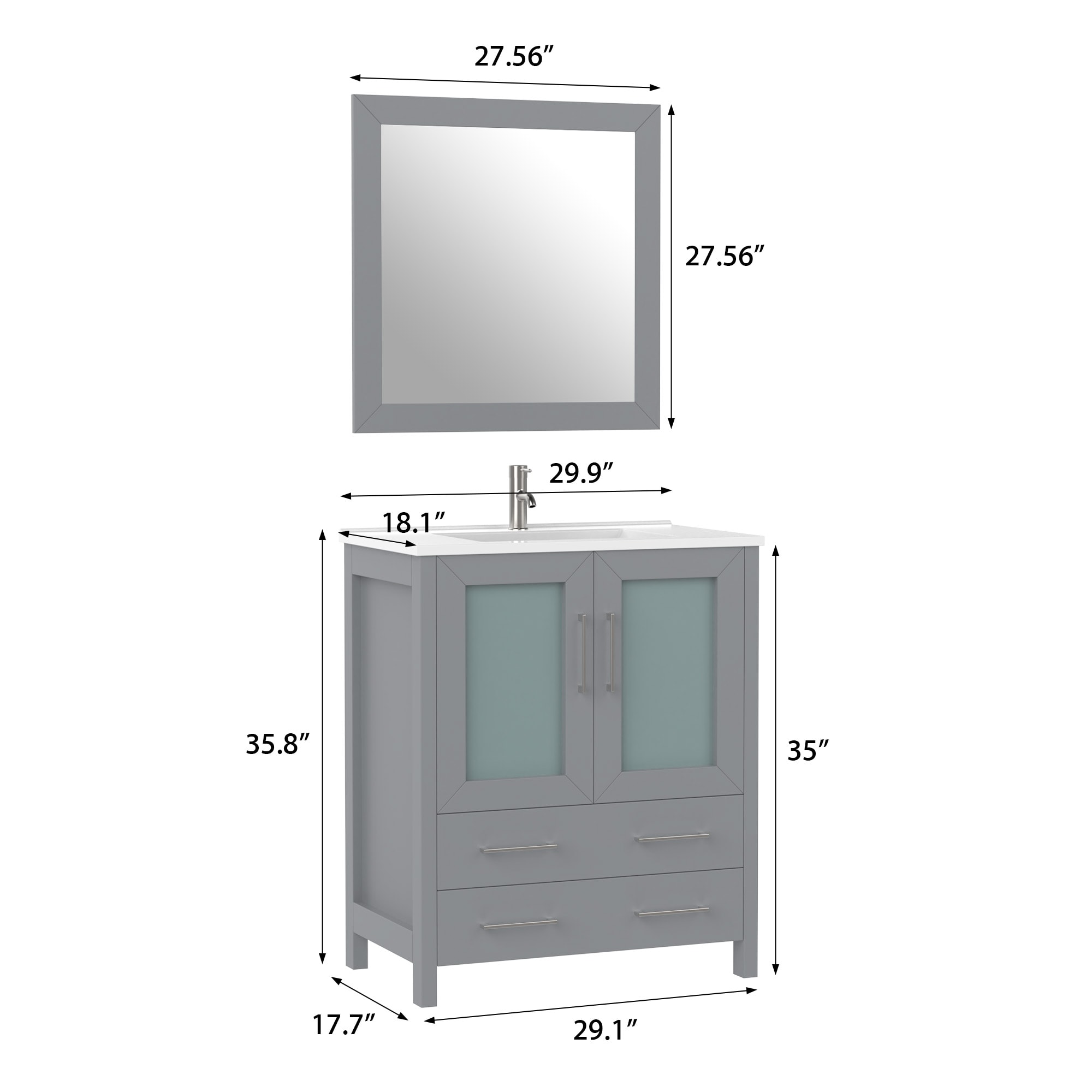 Vanity Art VA3030-G Bath-Vanity-Combo - View #11