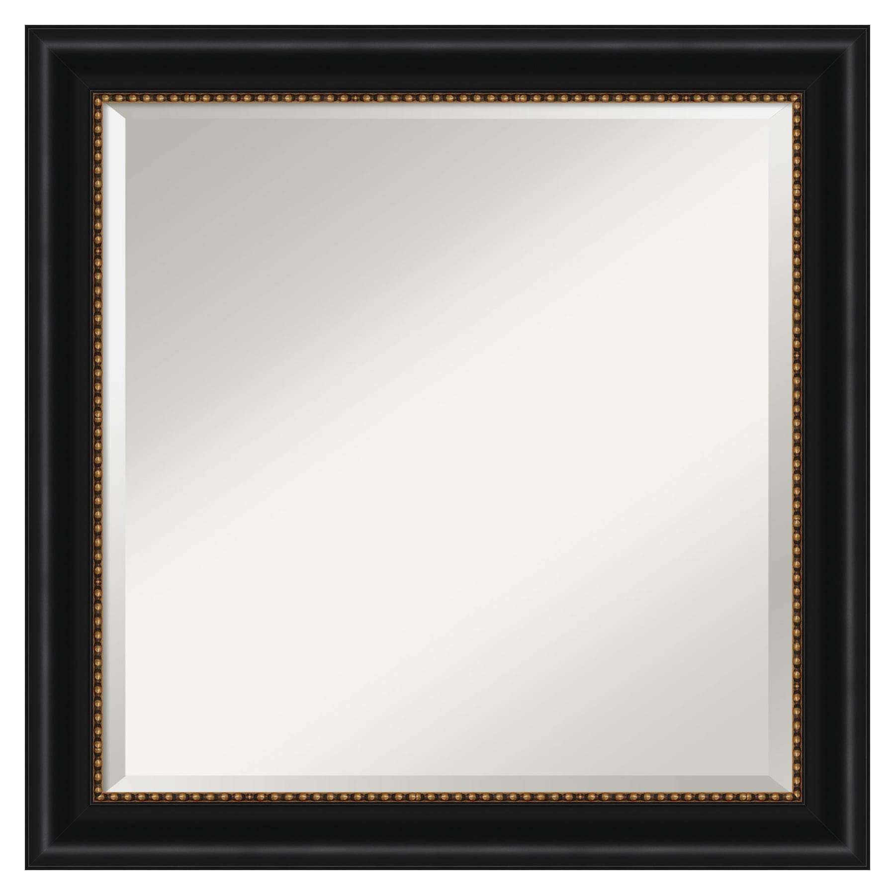 Amanti Art A17005480305 Manhattan Black 24-Inches W x 24-Inches H Square Manhattan Black Framed Wall Mirror