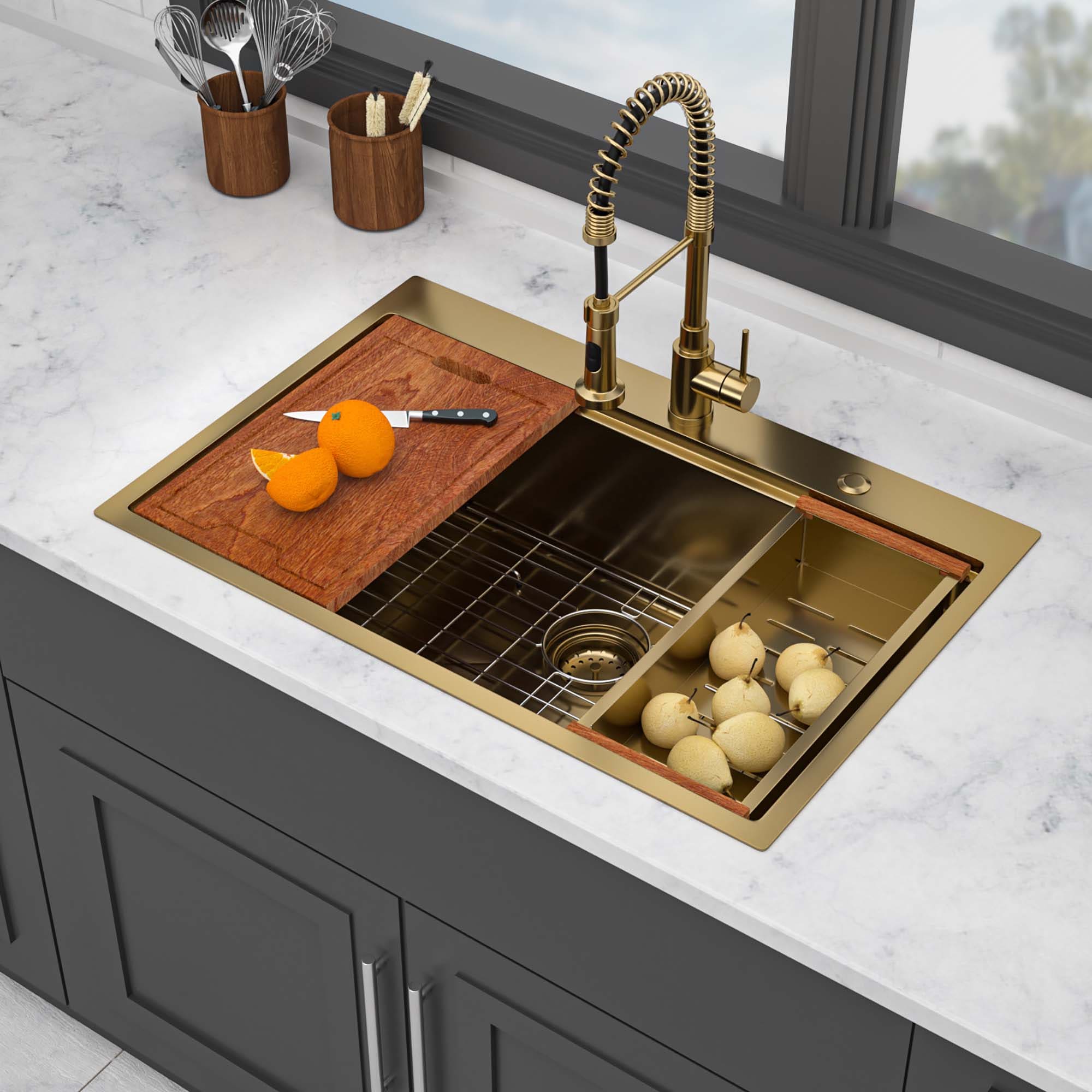 Fun Orange Kitchen Sinks