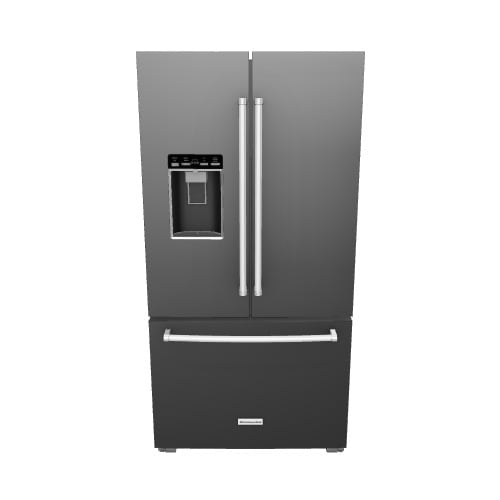 KitchenAid French Door Fridge (KRFC704FBS) - Black Stainless Steel with PrintShield™ Finish