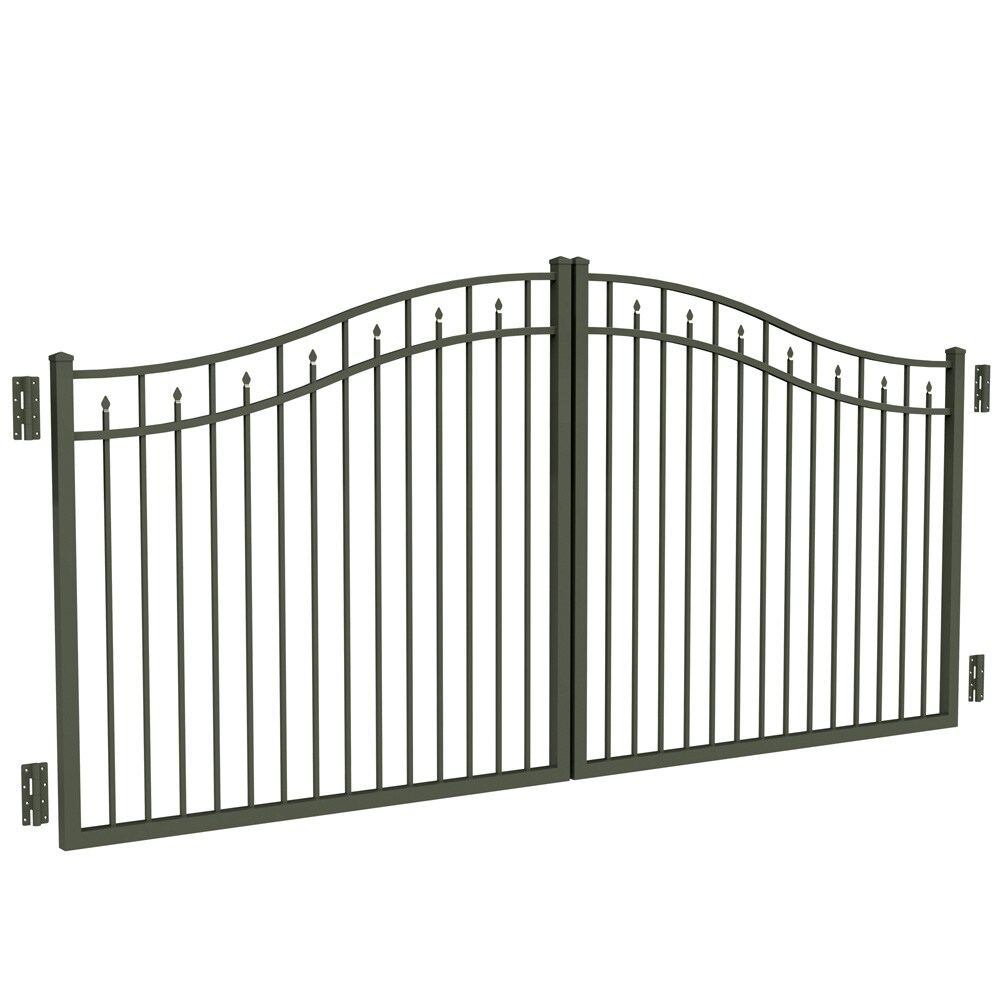 Freedom 12-ft x 4-ft Black Aluminum Driveway Gate