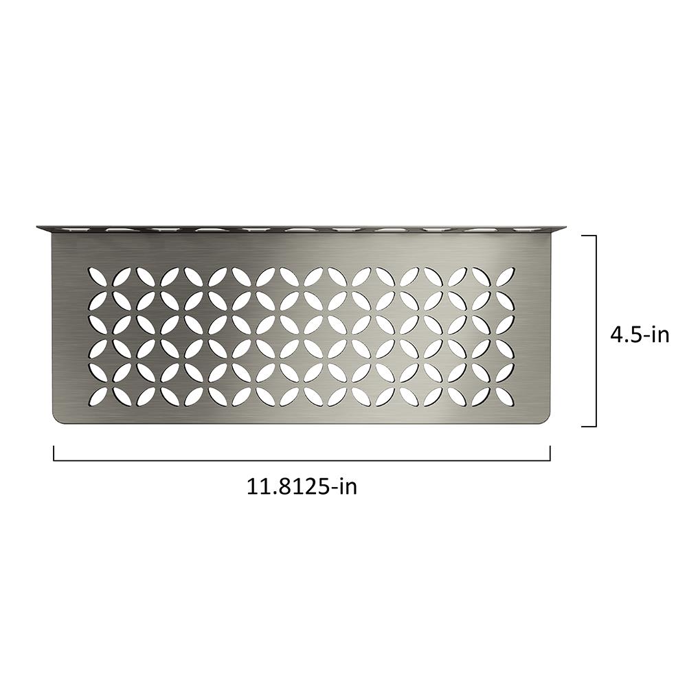 Schluter Systems Shelf Pentagon Corner Floral Brushed Stainless Steel in  the Shower Shelves & Accessories department at