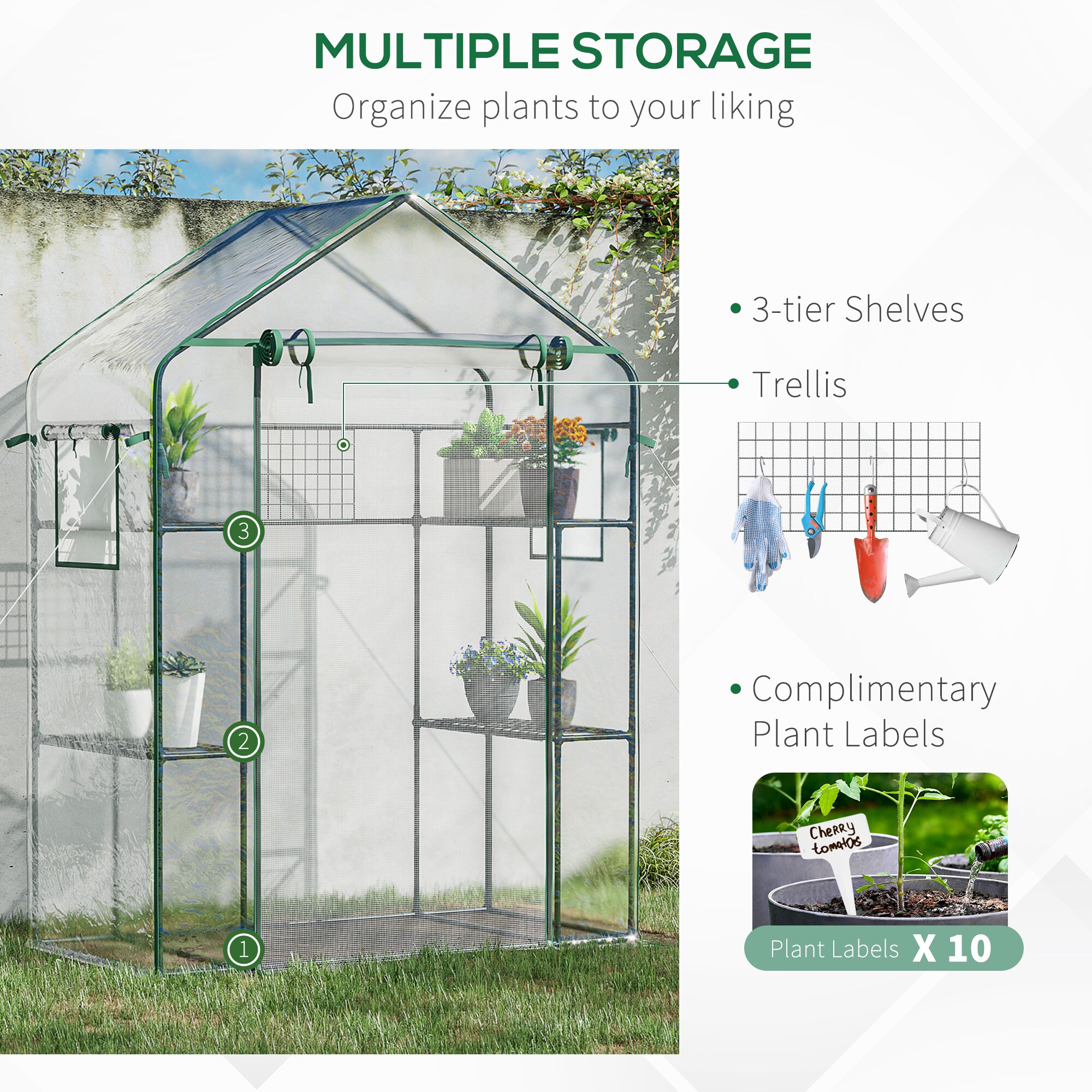 Outsunny 845-905V00CR greenhouses - View #7