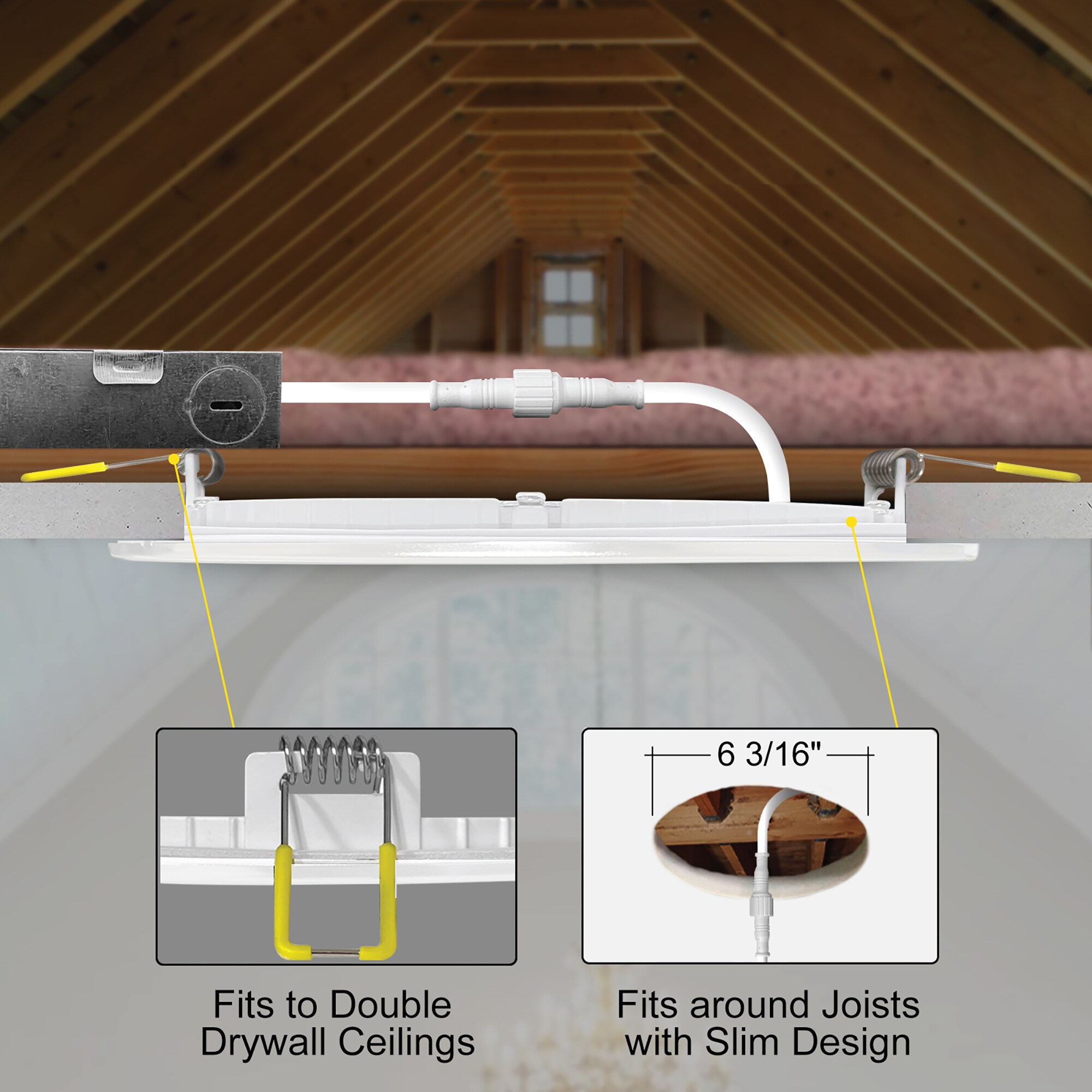 12-Pack Brushed Nickel Ultra-Thin LED Recessed Lighting Kit