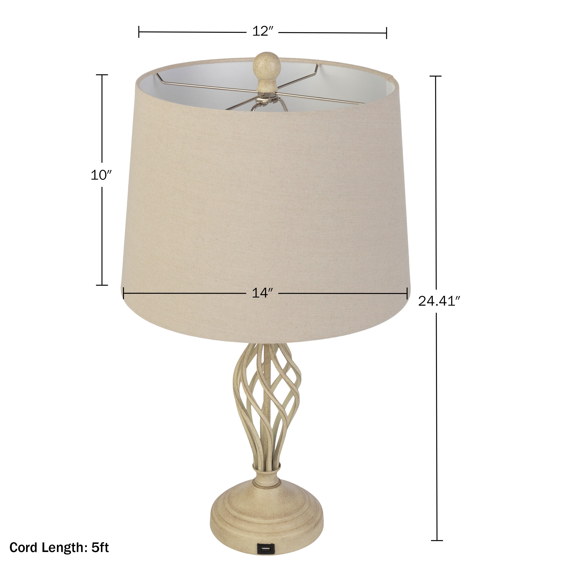 Lavish Home 72-LMPST2-26-USB Table-Lamps - View #6