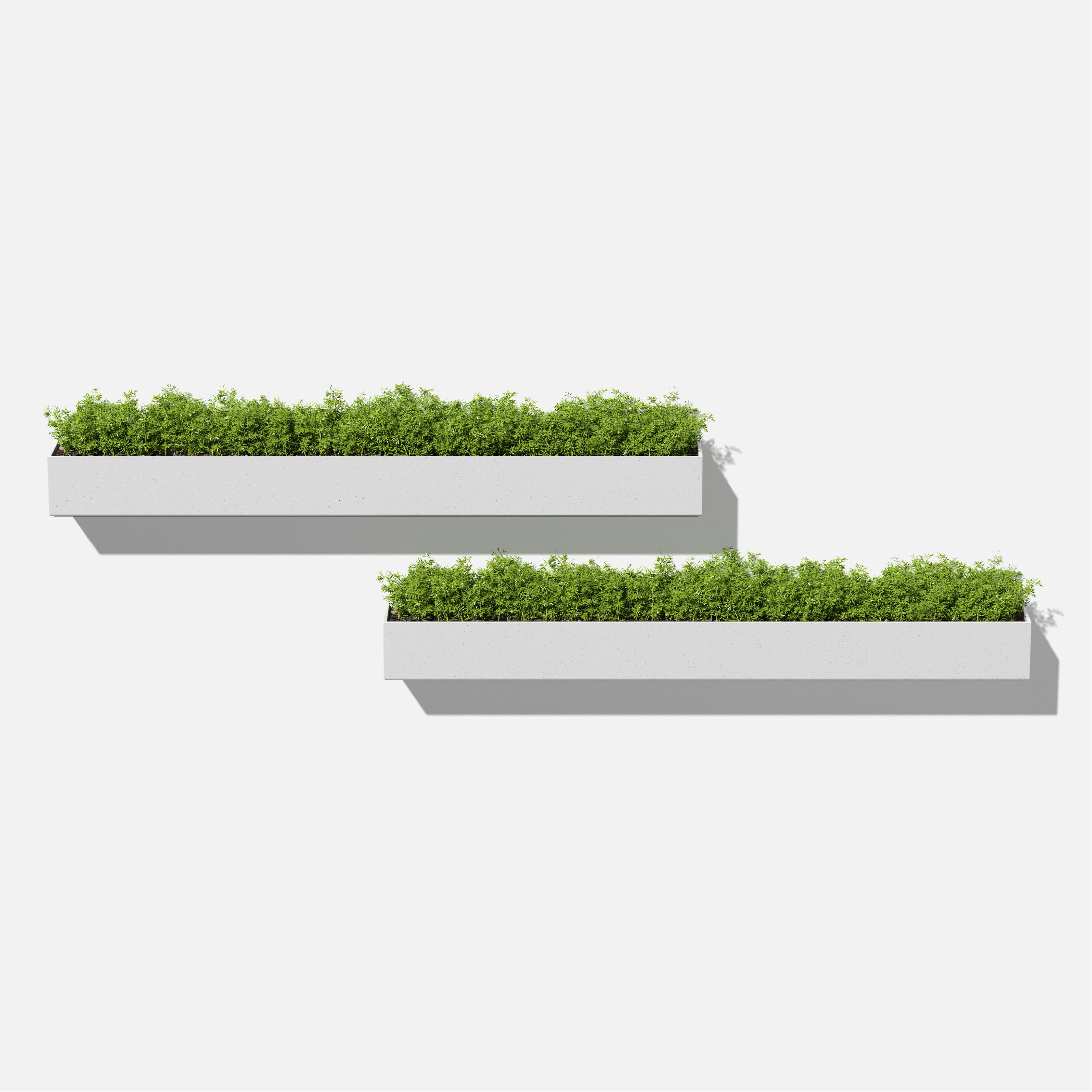 White 32" Composite Geo Series Trough Hanging Planter - 2-Pack