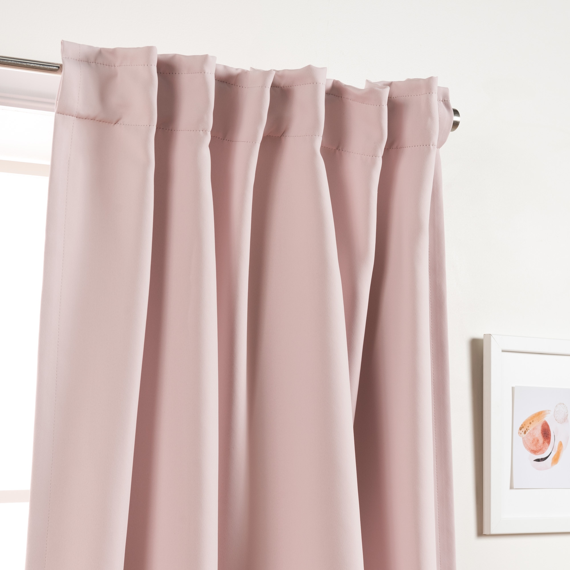 Best Home Fashion SOLID-96-BABYPINK curtains - View #3