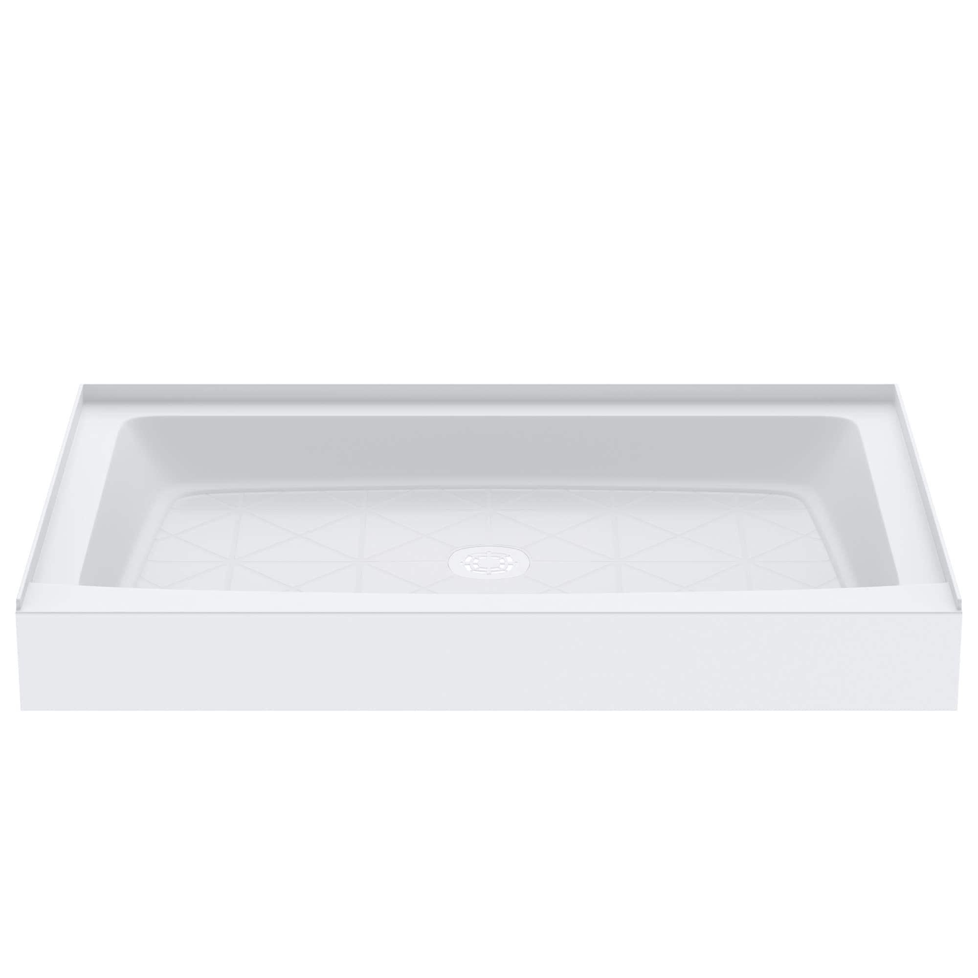 PROFLO PFSB4832 Morenci 48 Inch x 32 Inch Rectangular Shower Base with Single Threshold and Center Drain #PFSB4832WH
