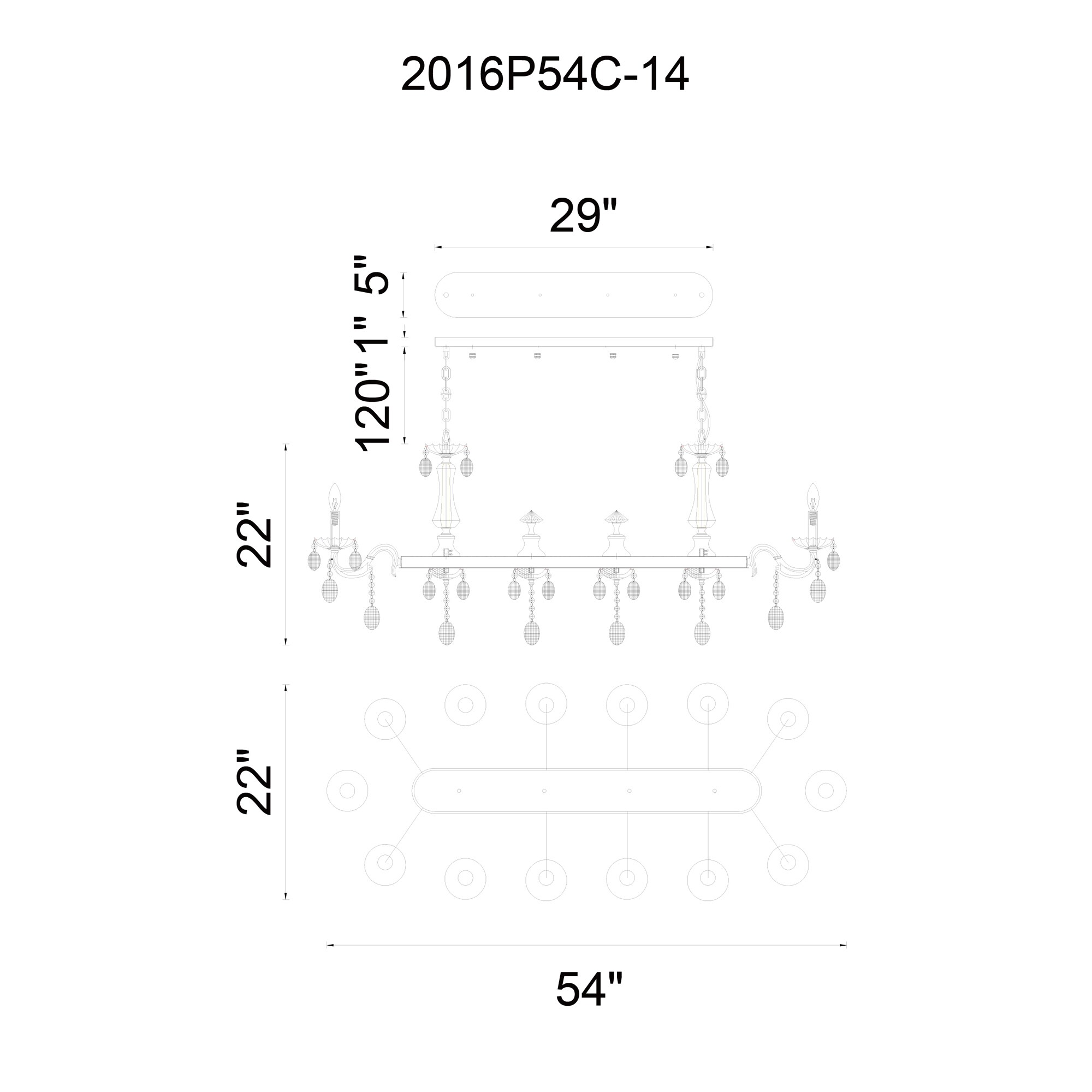 CWI Lighting 2016P54C-14 b090015 - View #8