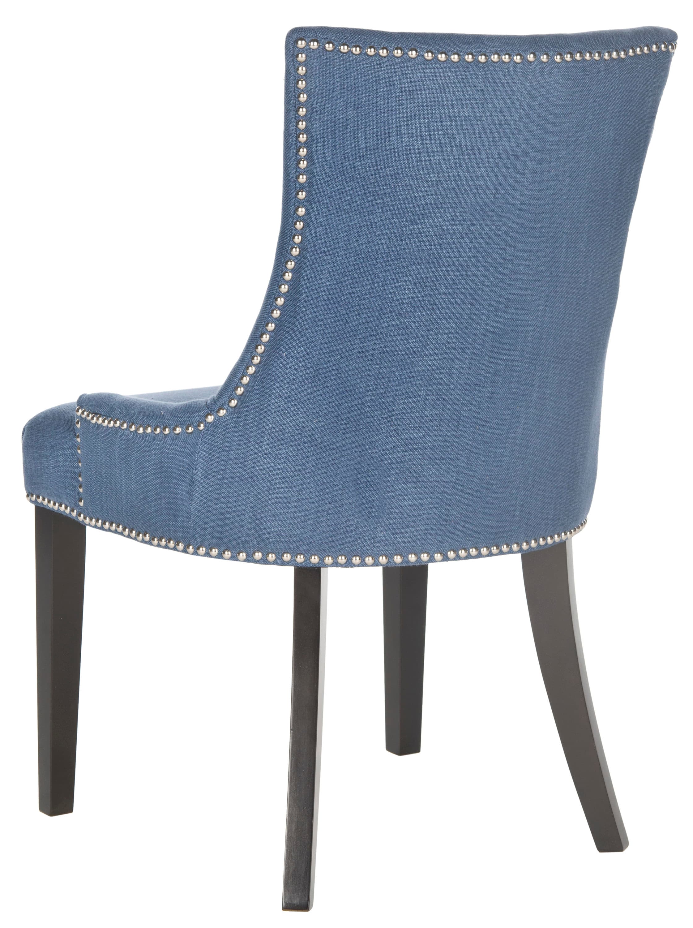 Transitional Linen Upholstered Parsons Side Chair in Blue
