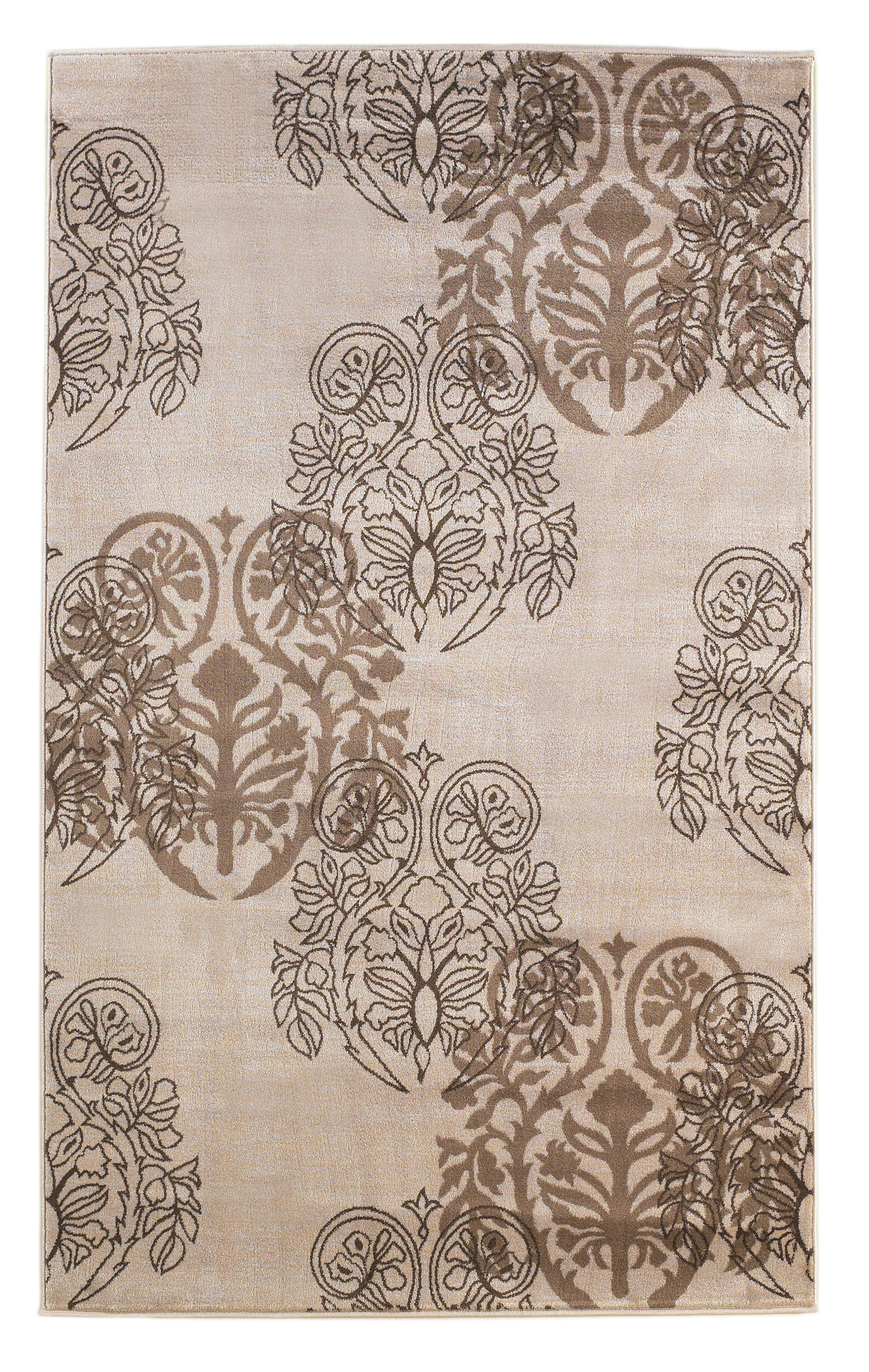 Linon RUG-MN2781 Milan 8 X 10 (ft) Ivory Indoor Geometric Area Rug