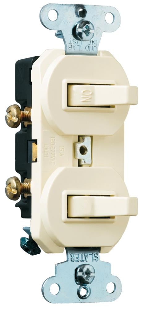 Legrand 696LAGCC6 15-amp Single-pole/3-way Combination Light Switch, Light Almond