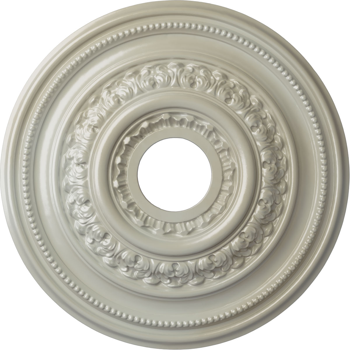 Ekena Millwork CM17OLFBS Orleans 17.625-in W x 17.625-in L Painted Flash Blue Polyurethane Whole Ceiling Medallion