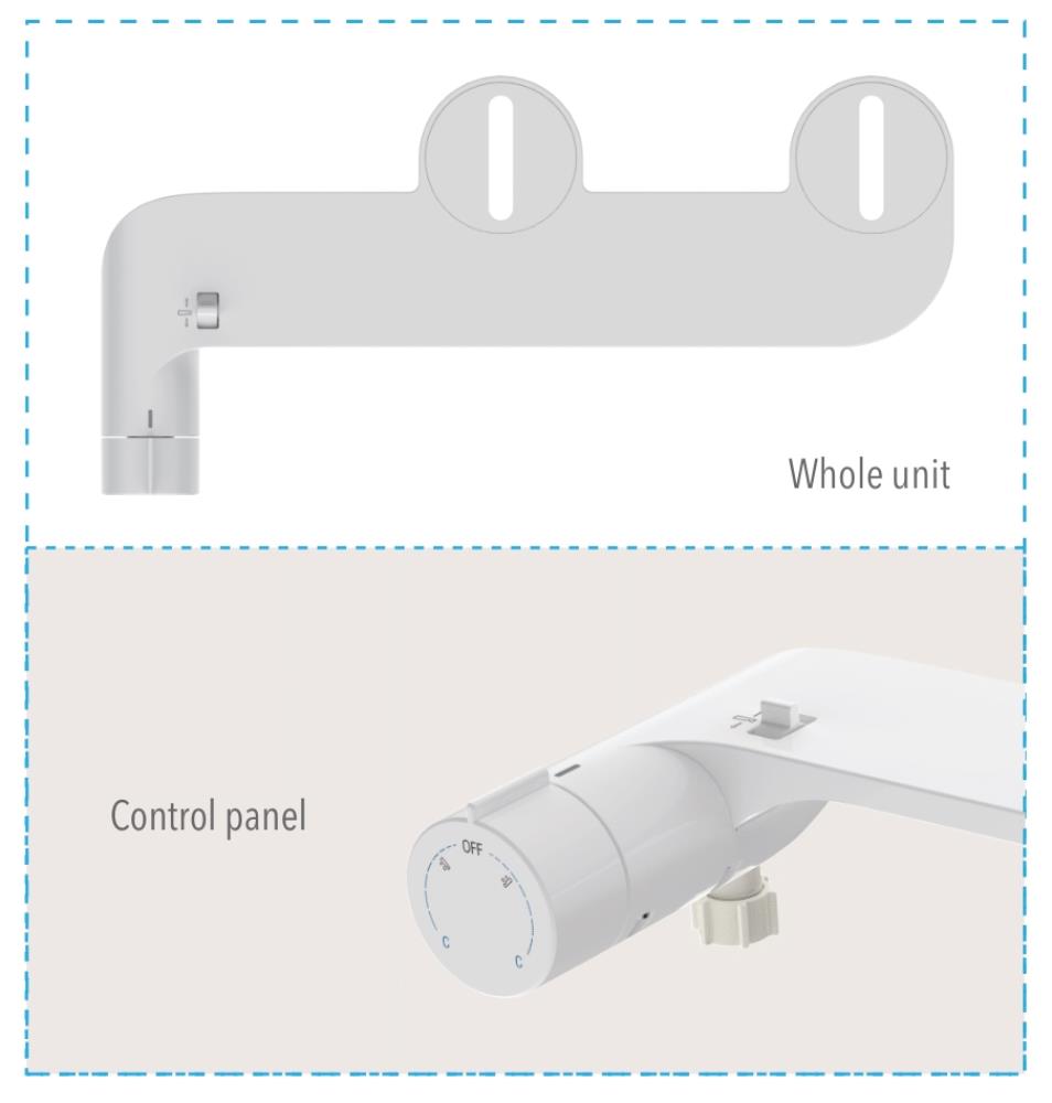 Aim to Wash! Bidet Attachment with Self Cleaning Nozzle Angle Adjuster ...