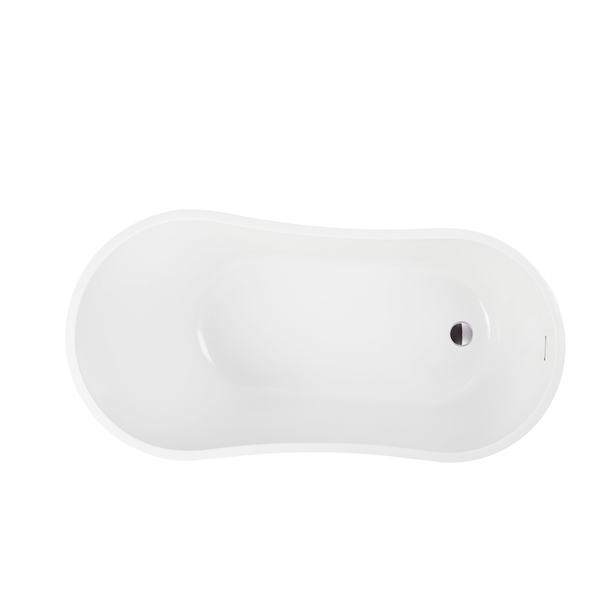 Maya 55" White Acrylic Freestanding Soaking Bathtub
