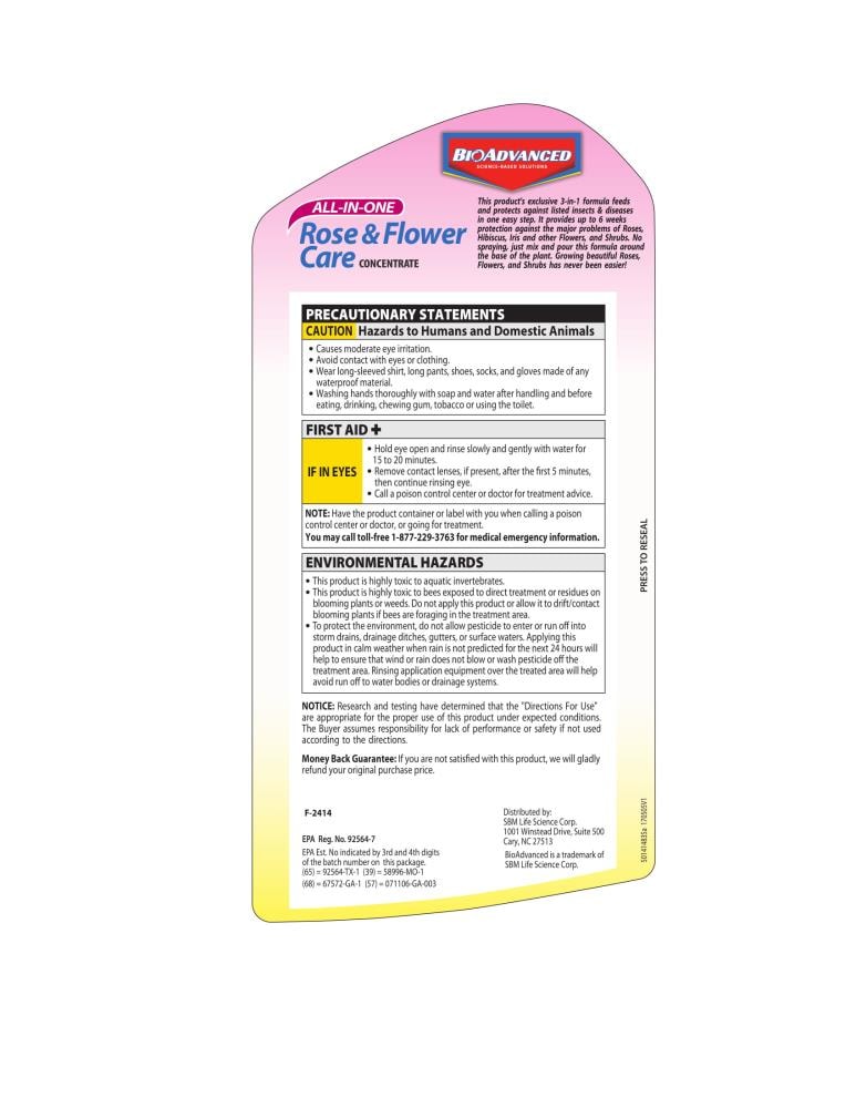BioAdvanced All-in-One Rose and Flower Care Liquid Concentrate Plant Food 32 oz