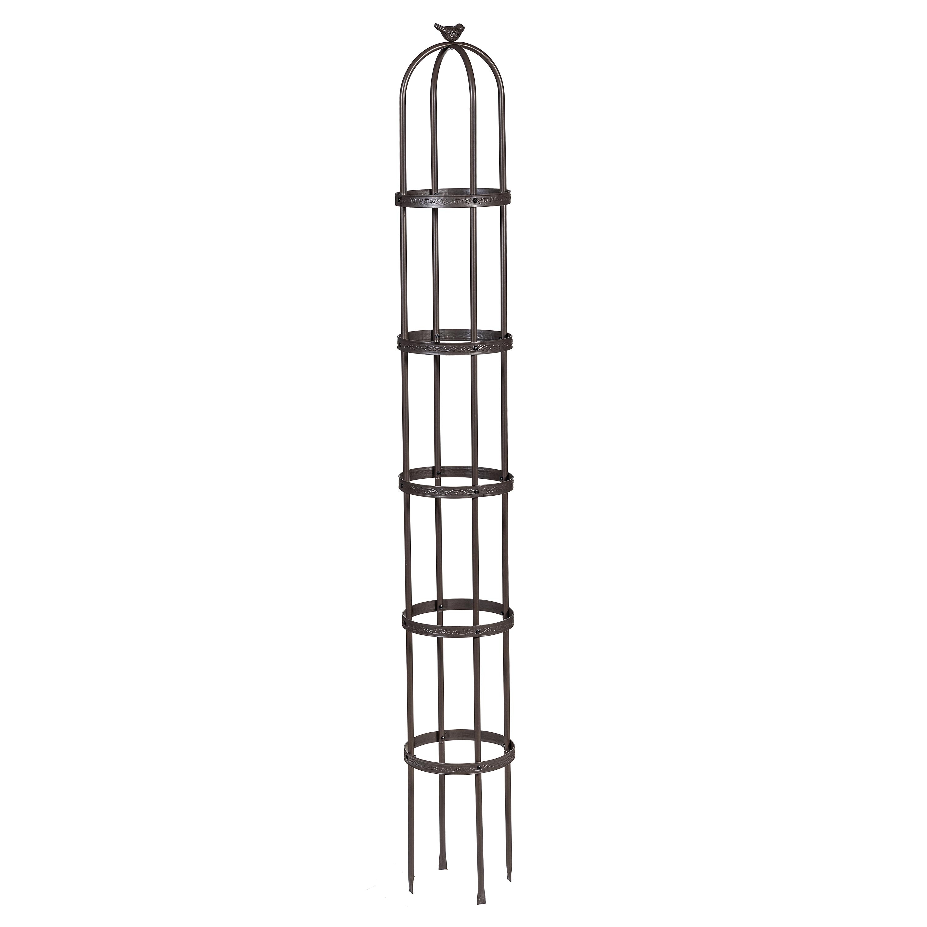 Evergreen 11-in W x 85.5-in H Copper Steel Garden Trellis For Climbing Plants For Roses #PHD104ECM