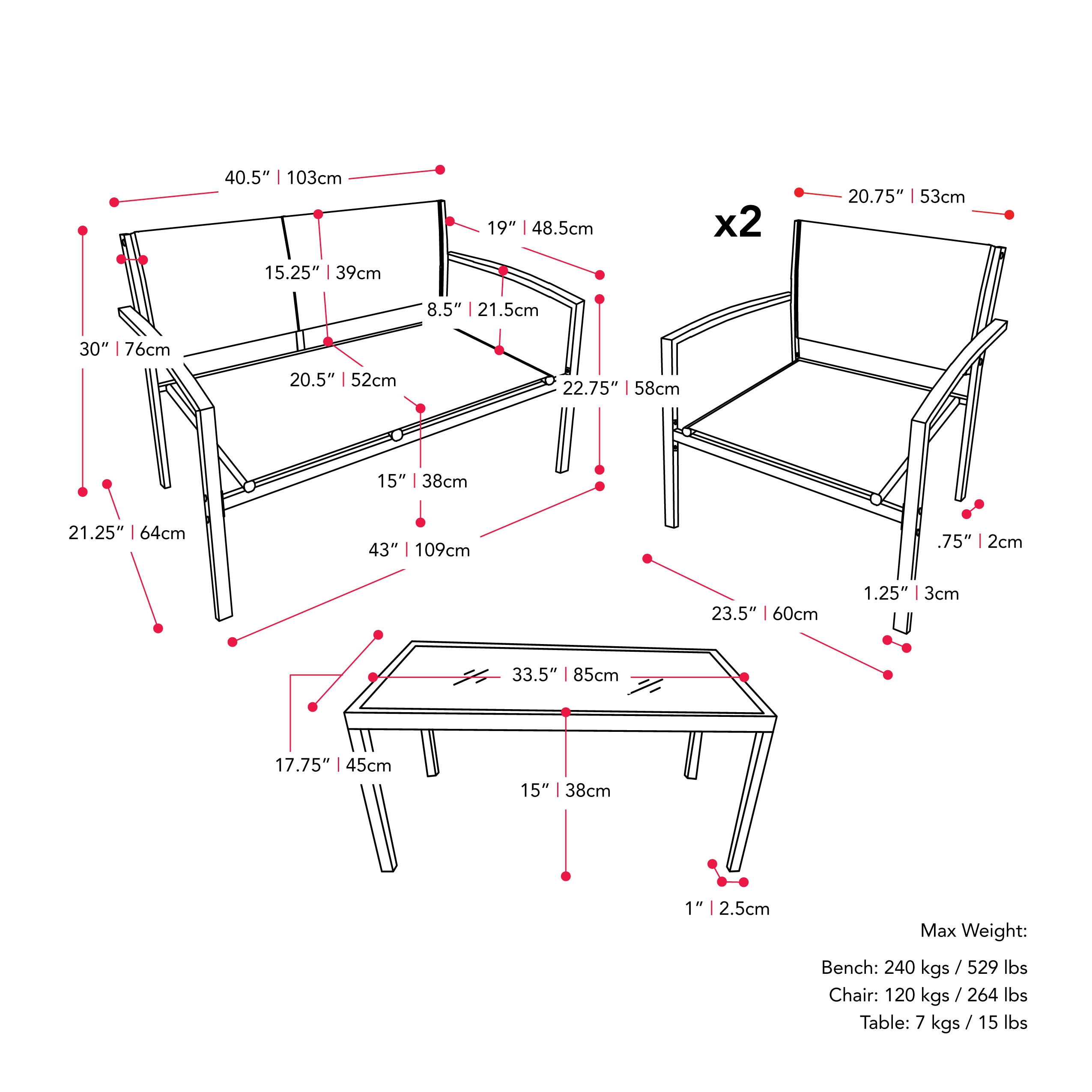 CorLiving PJC-352-S Patio-Conversation-Sets - View #9
