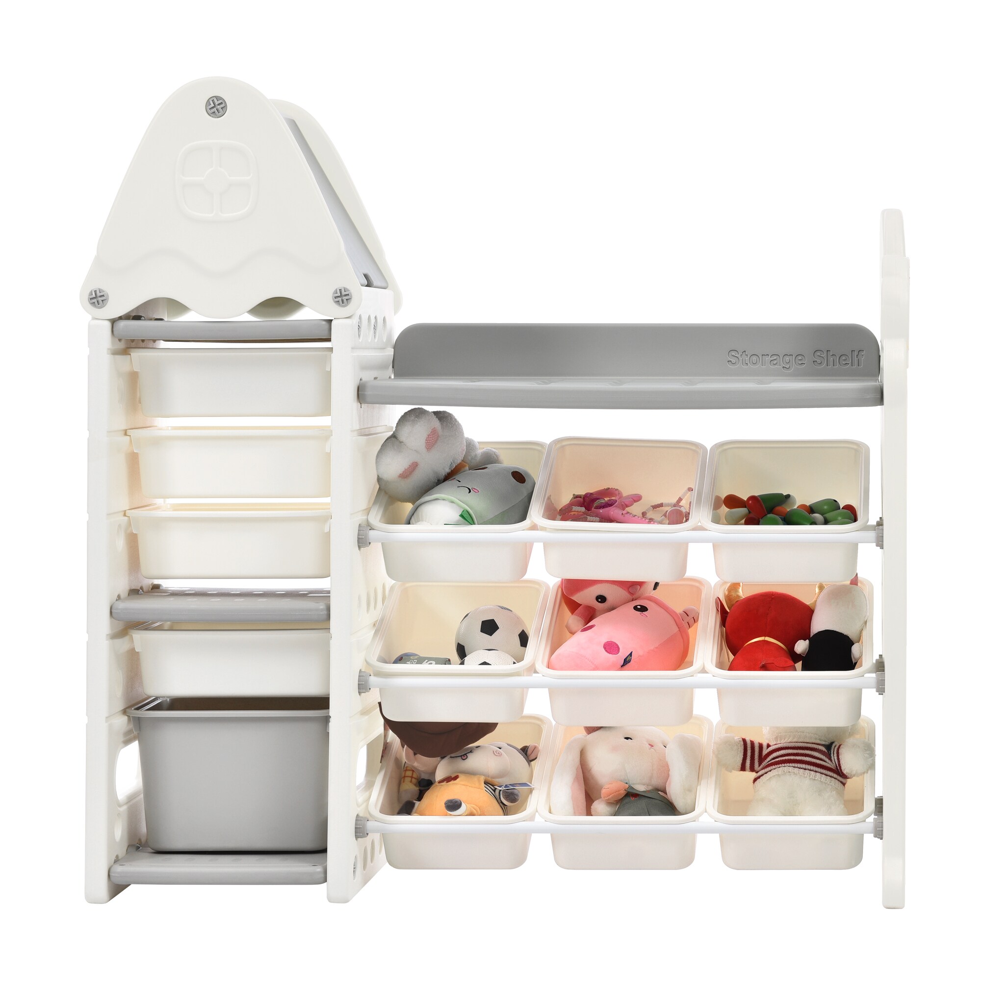 Siavonce Gray Rectangular Toy Box at Lowes.com