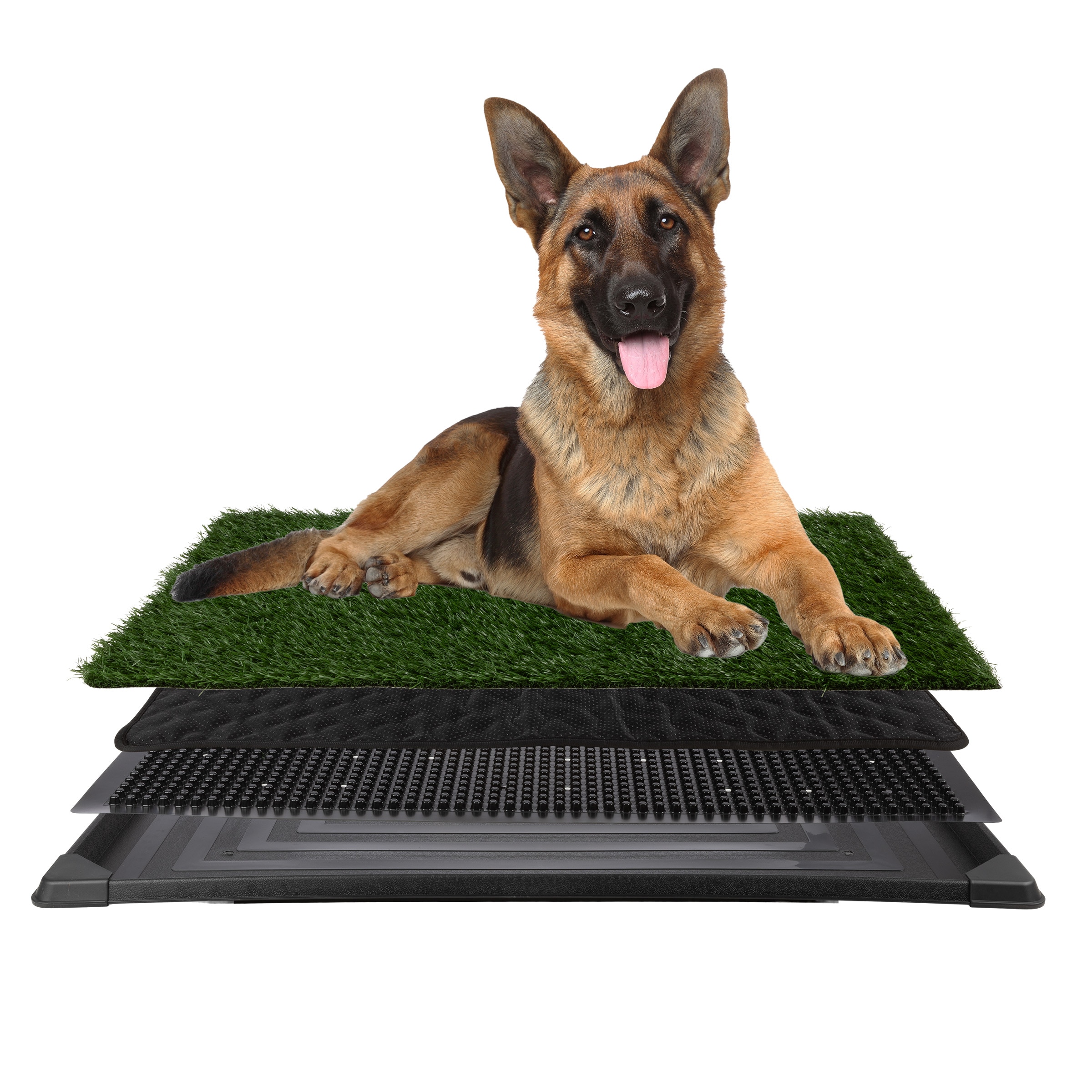 PETMAKER  35.5x23.5in Reusable Dog Grass Pad with Tray for Puppy Training