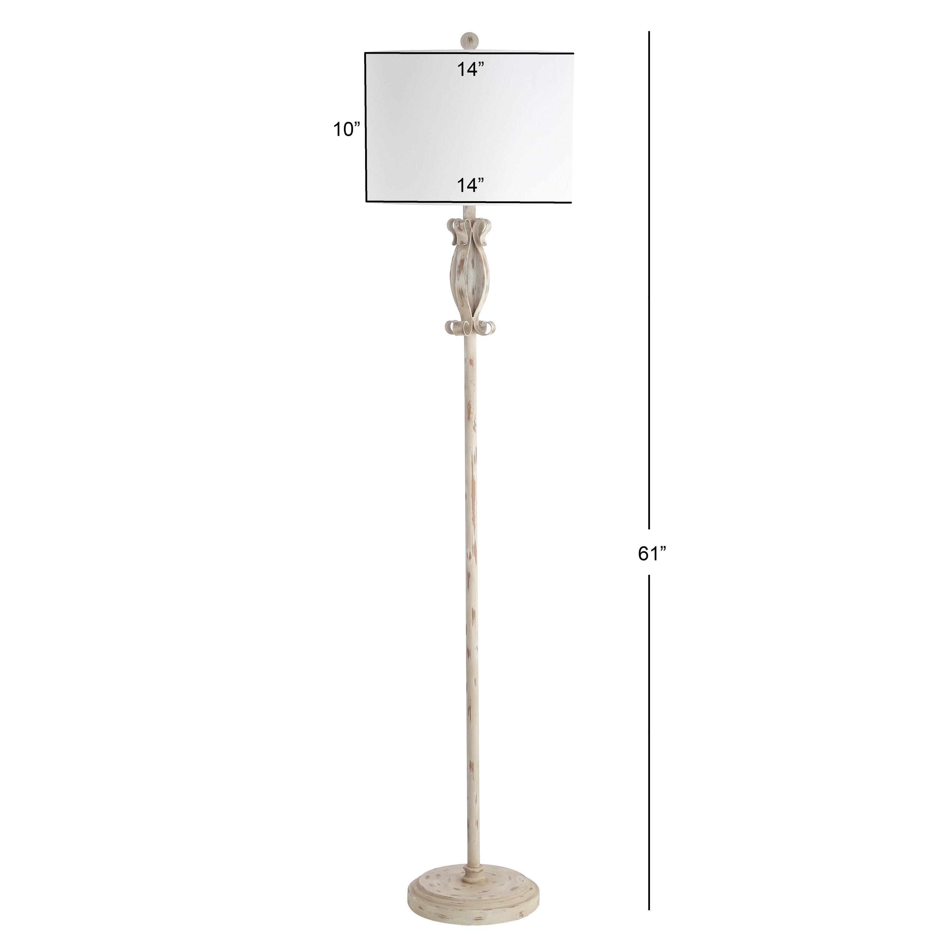 Safavieh Floor lamps 61-in White Shaded Floor Lamp FLL4049A at Lowes.com