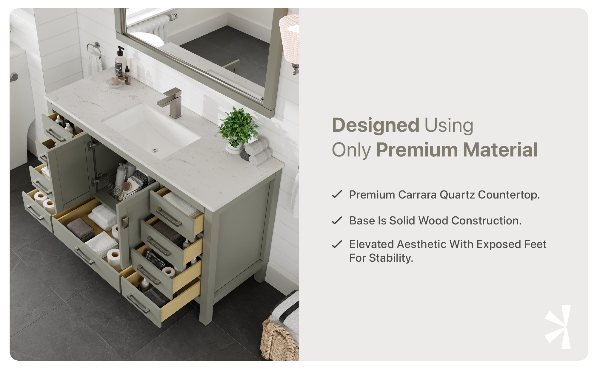 Eviva TVN414-54X18GR-Q Bath-Vanity-Combo - View #8